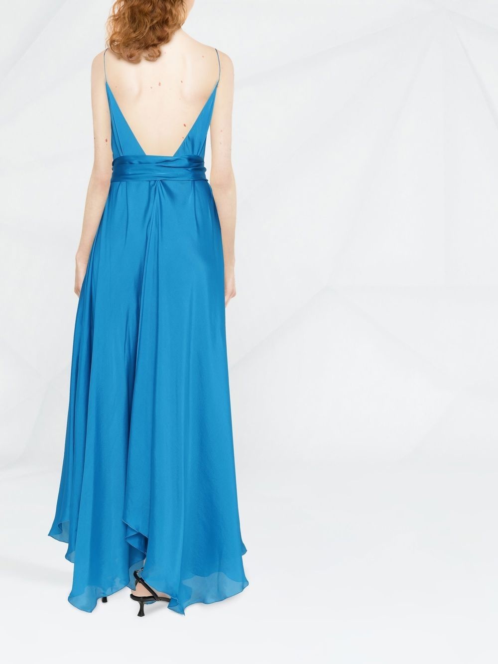 silk layered evening gown - 3