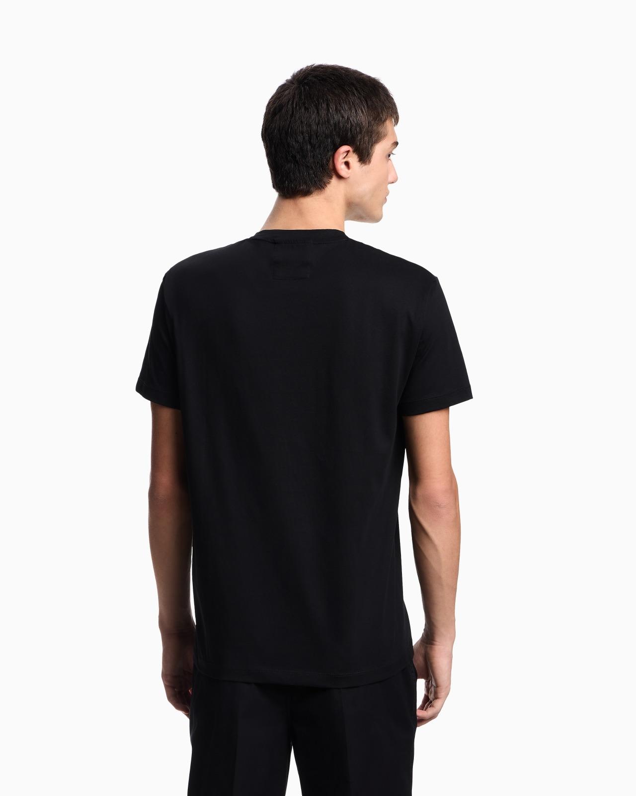 Pima-jersey T-shirt with logo print - 3