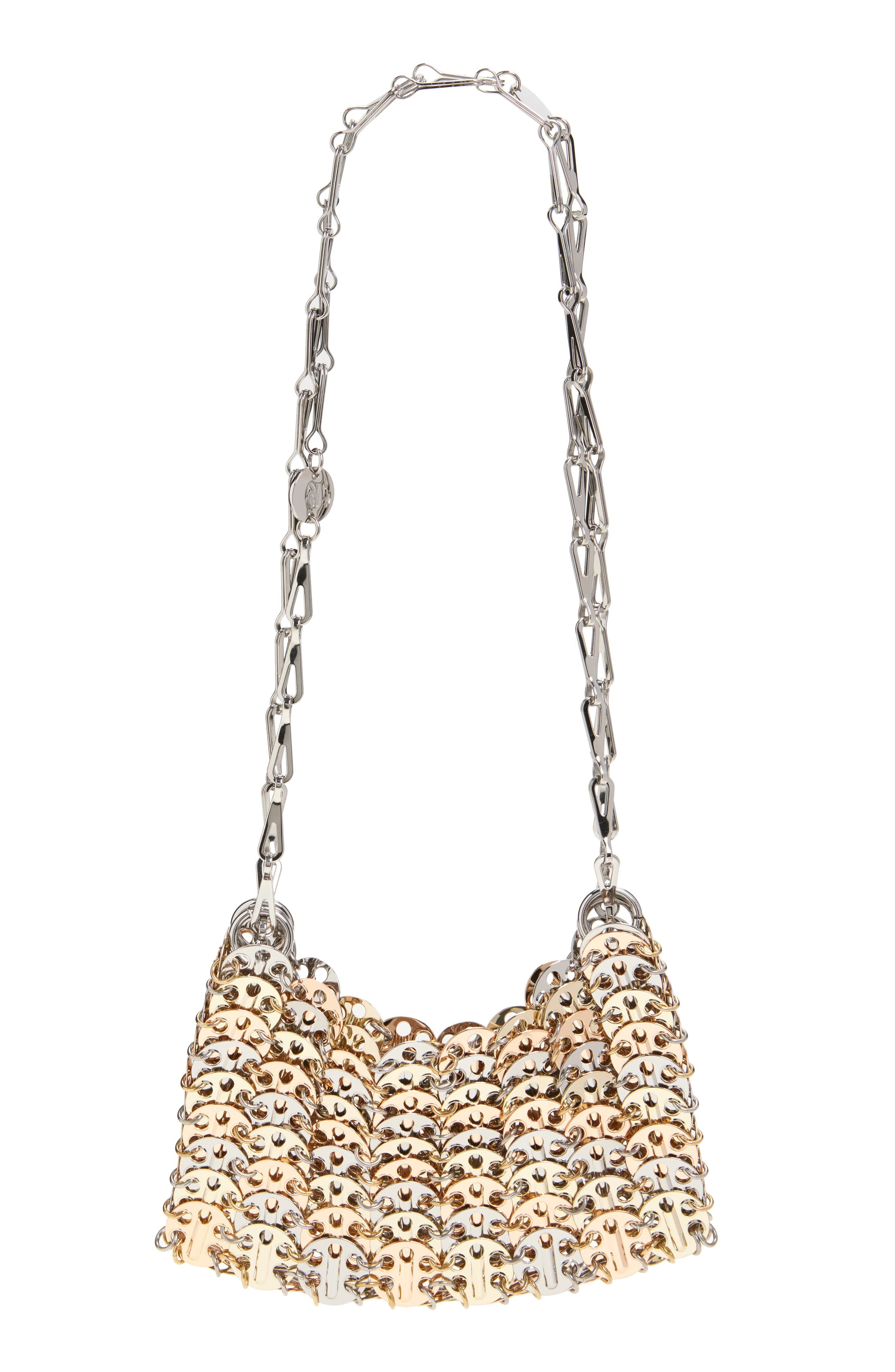 Rabanne Nano 1969 Iconic Shoulder Bag in Pink Gold /Silver at Nordstrom - 1