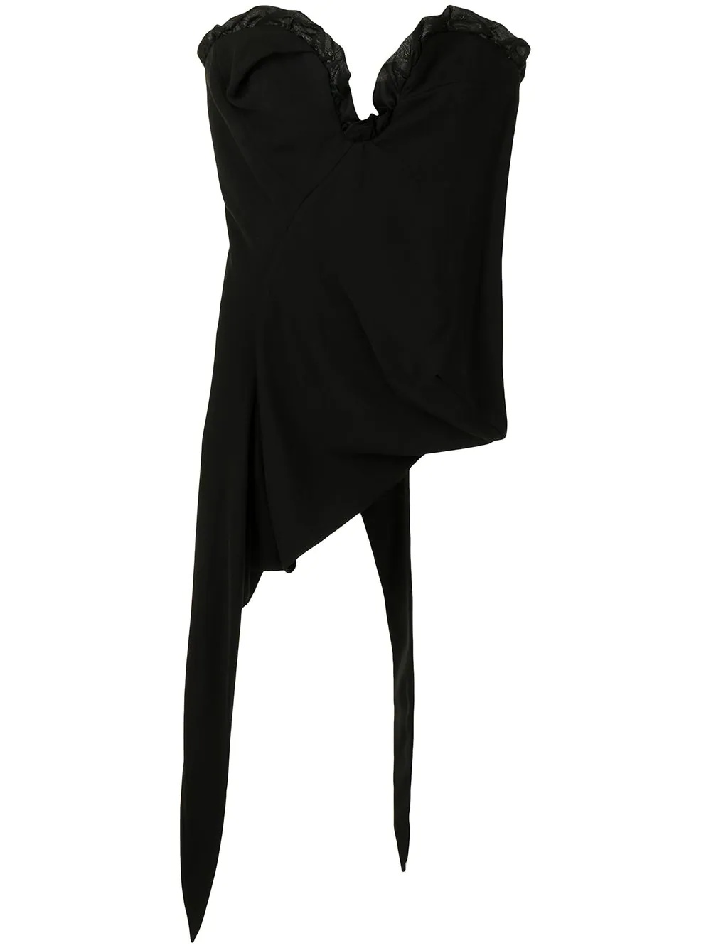 VISCOSE/VOILE CORSET BLACK - 1