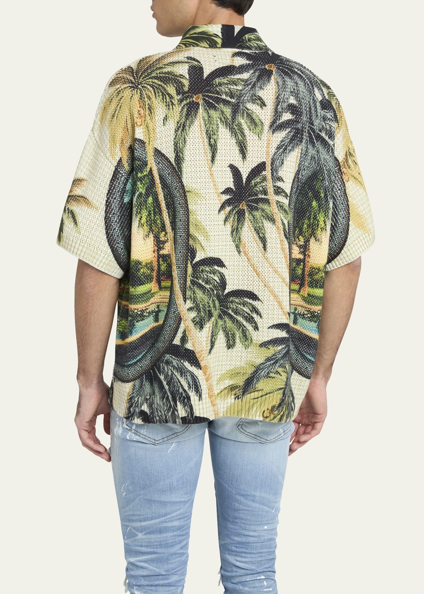 Men's Short-Sleeve Knit Paradise Shirt - 3