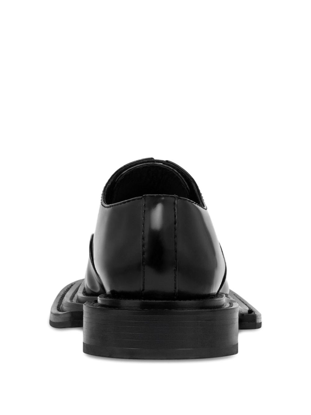 leather lace-up derby shoes - 3