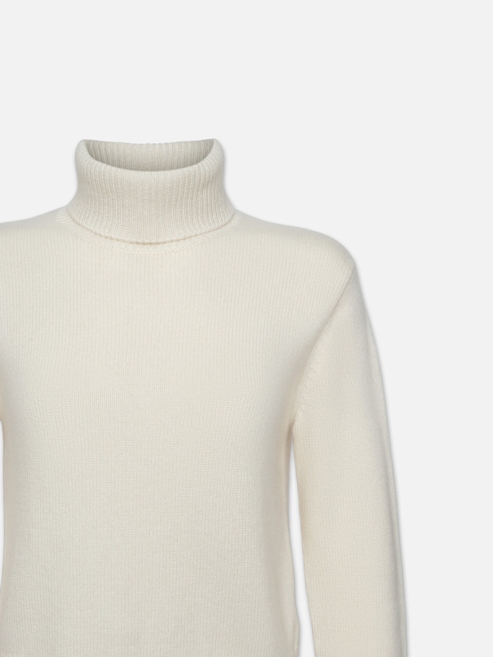 Cashmere Turtleneck Sweater in Cream - 2