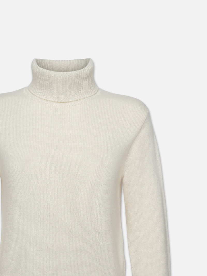 Cashmere Turtleneck Sweater in Cream 2
