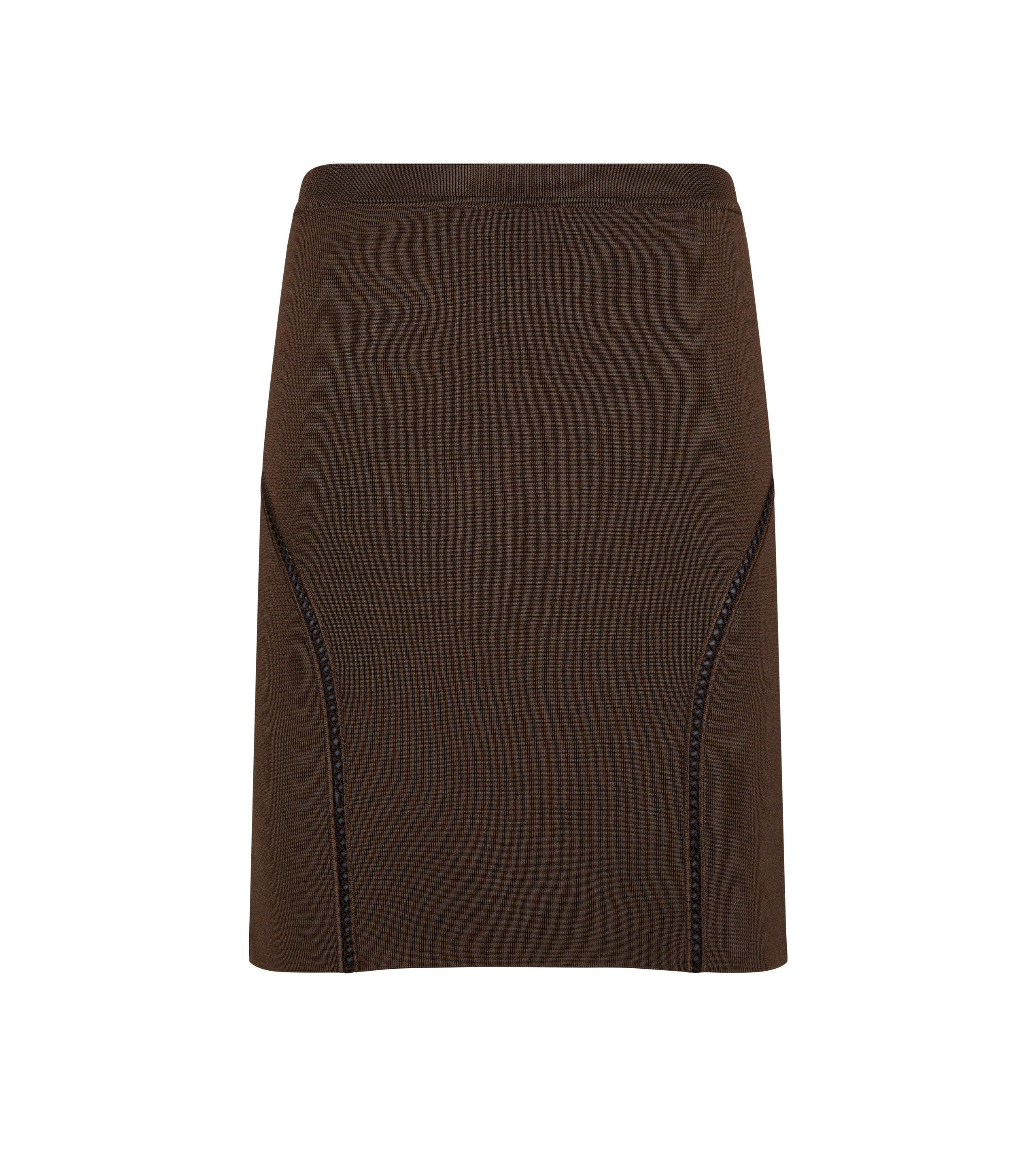 EMBROIDERED VISCOSE KNIT SKIRT - 1