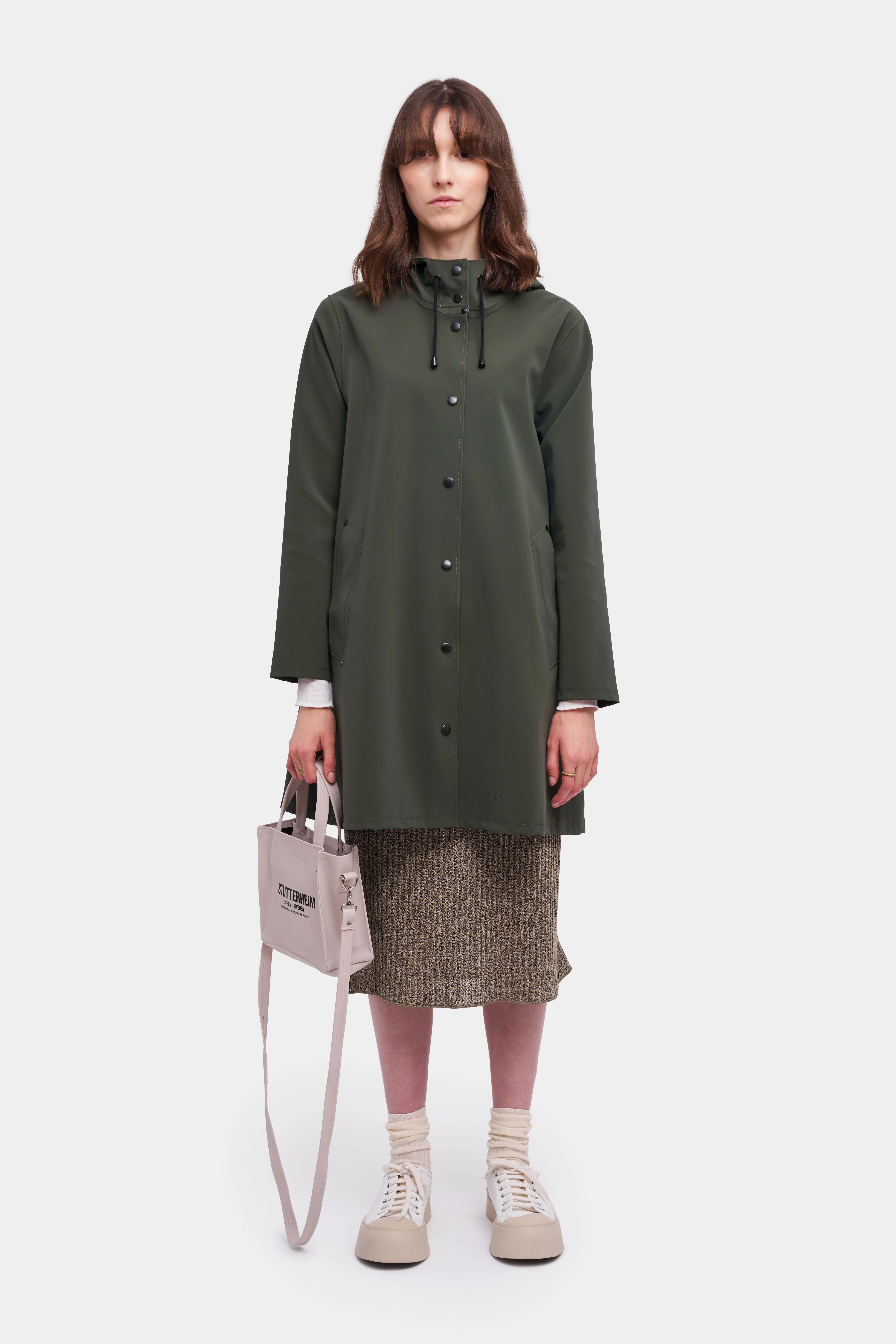 Mosebacke Matte Raincoat Dark Green - 1