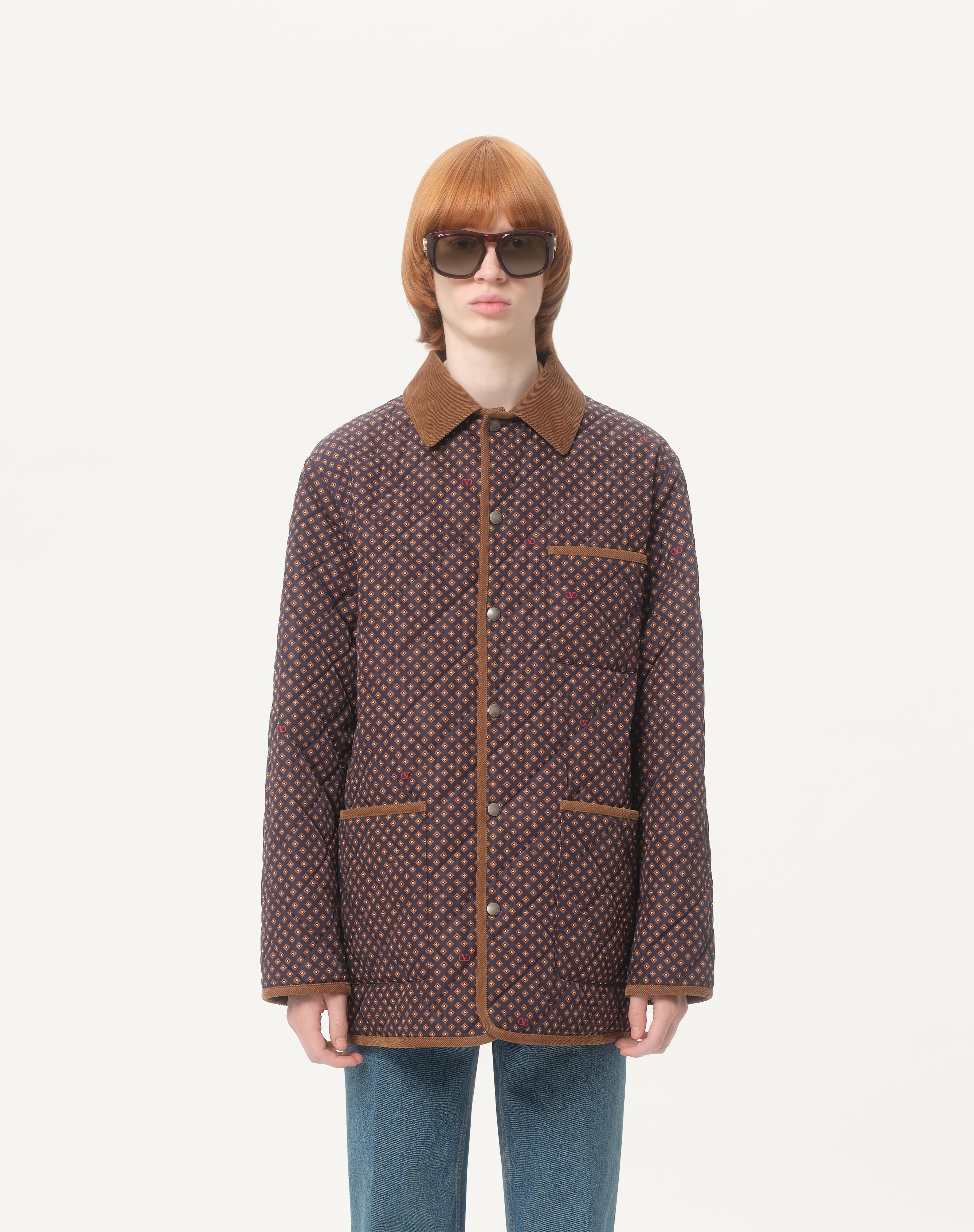 QUILTED NYLON JACKET WITH OPTICOOL PRINT - 4