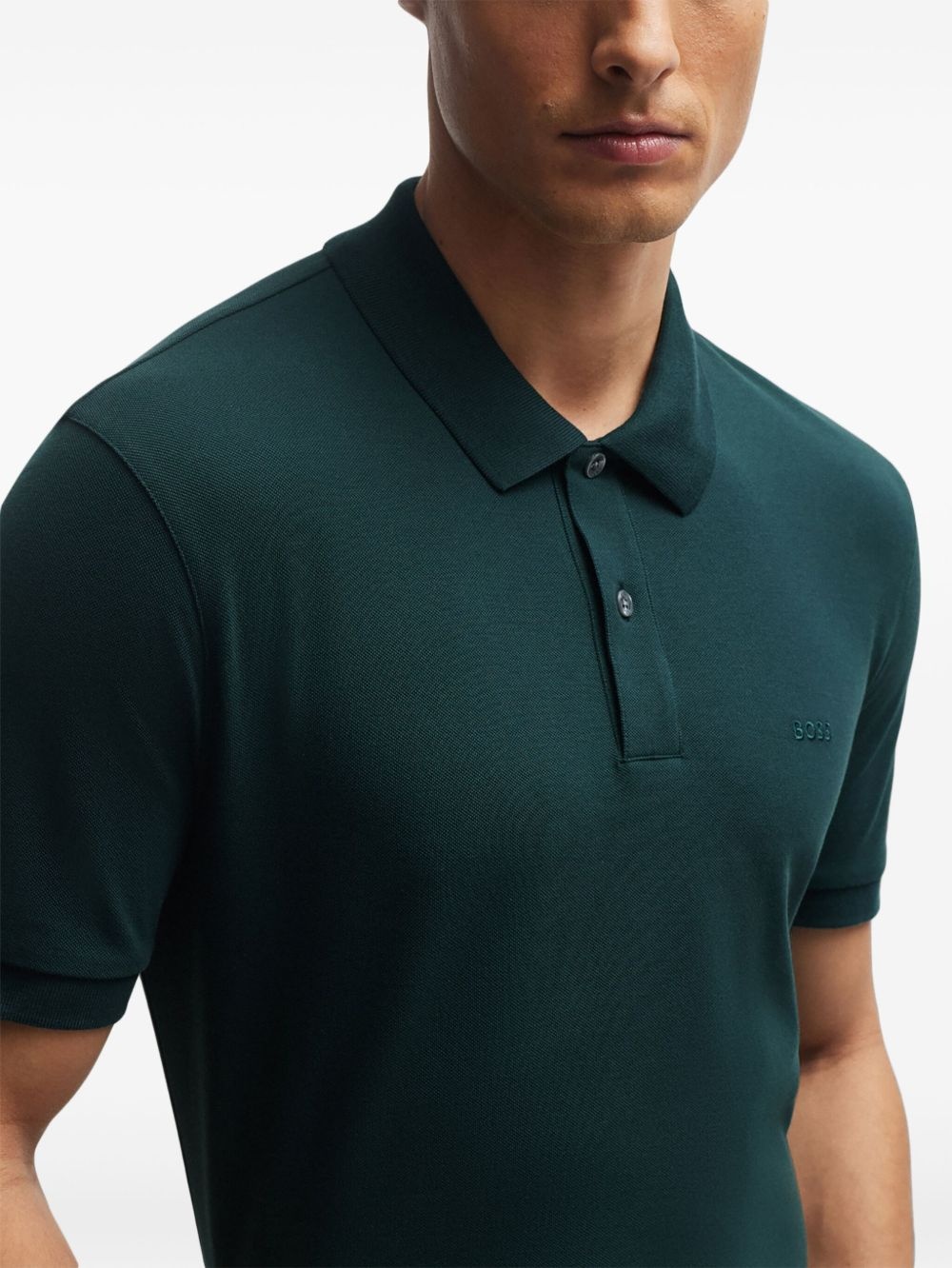 logo-embroidered polo shirt - 5