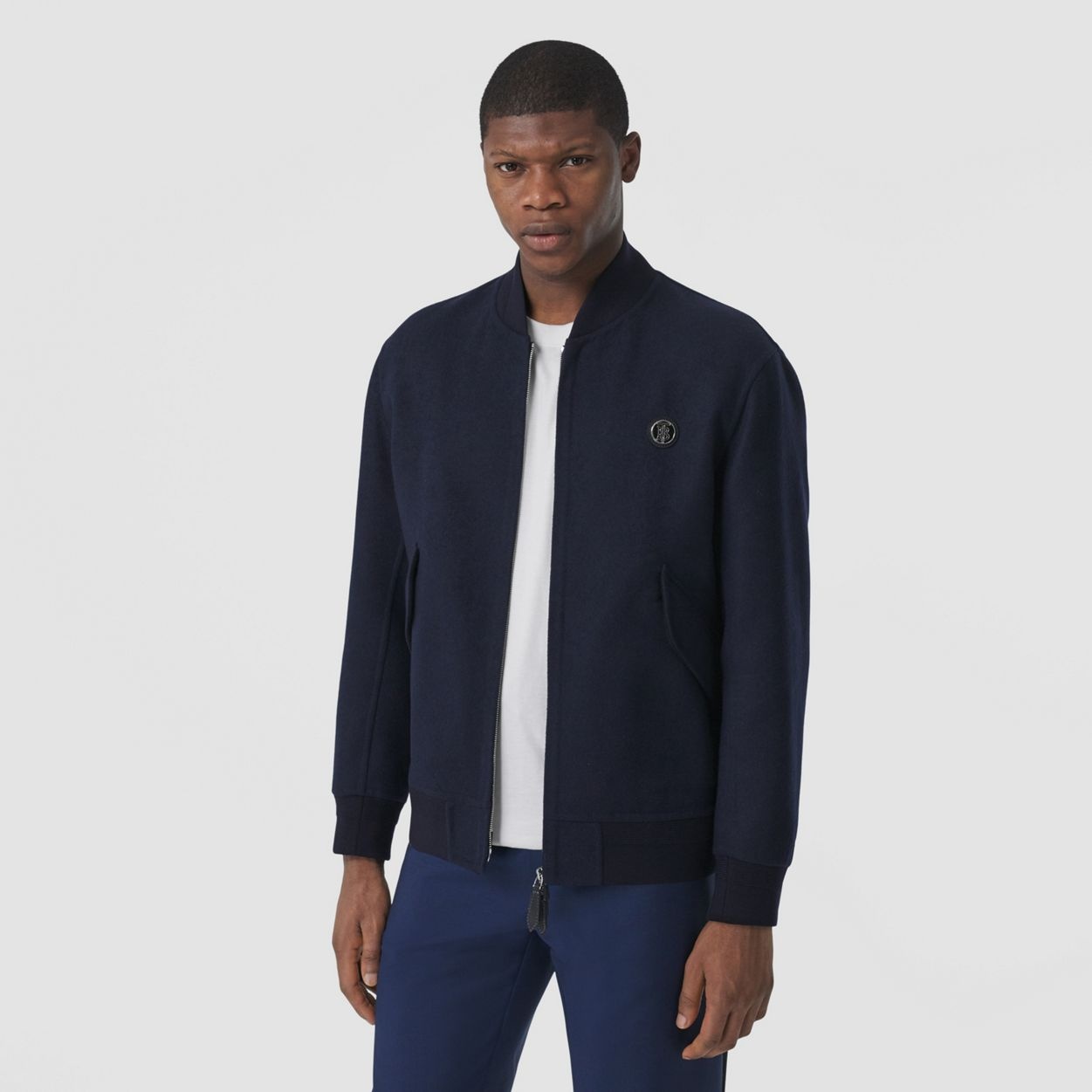 Monogram Motif Cashmere Bomber Jacket - 3