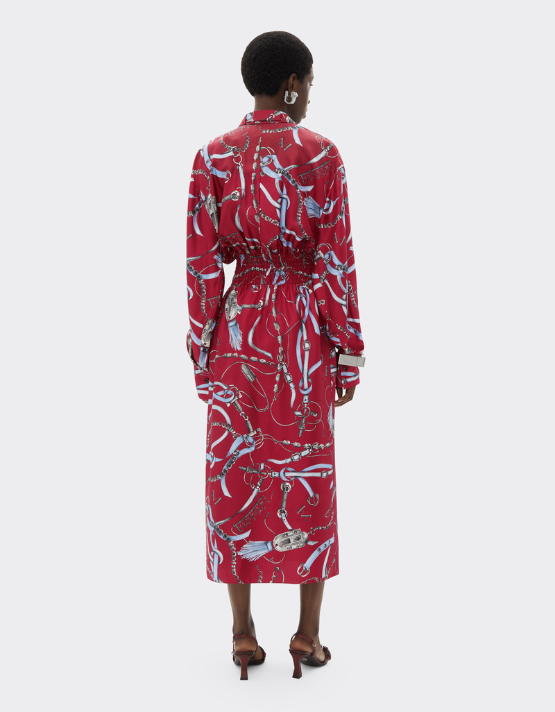 Ferrari Closet print silk dress 4