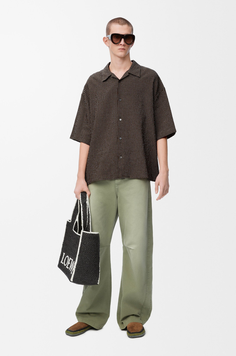 Loewe Short sleeve shirt in linen and cotton blend outlook