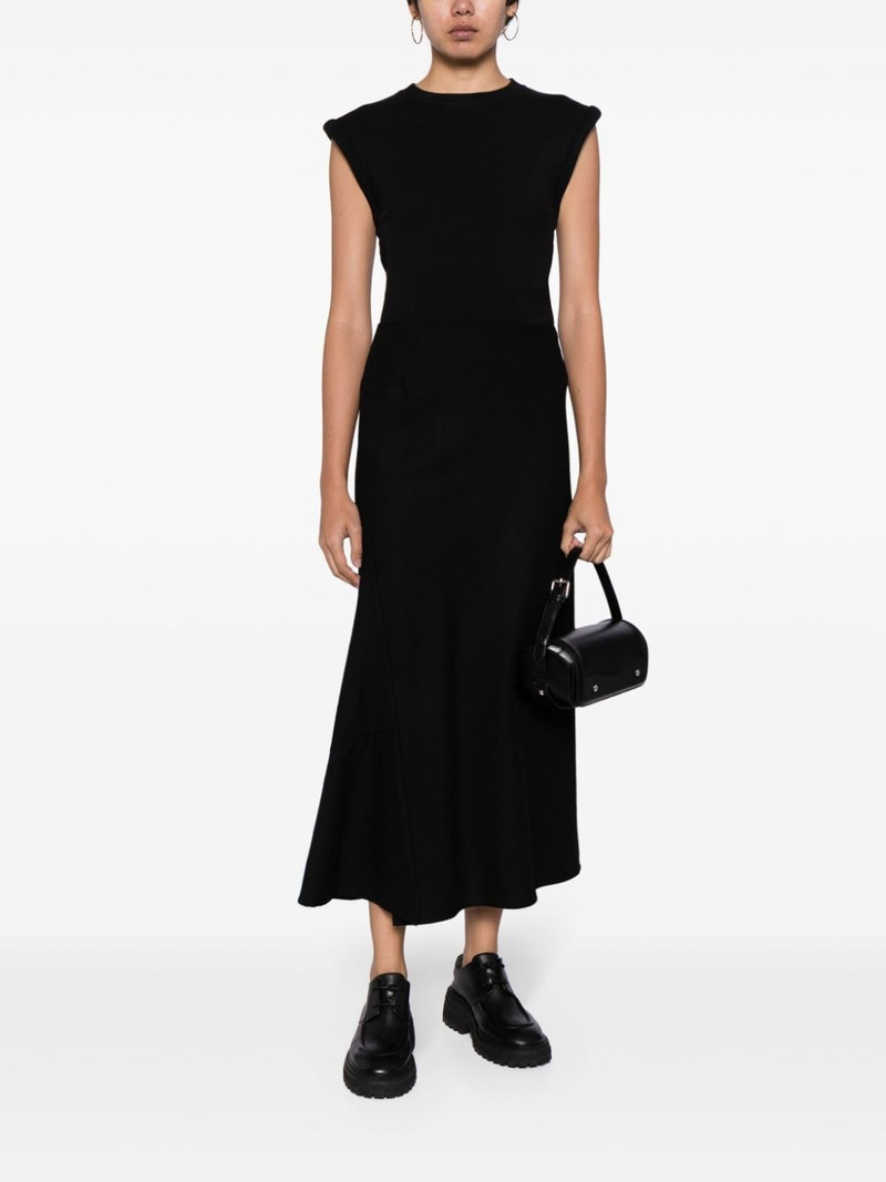 Yohji Yamamoto Milling Serge flared midi skirt outlook