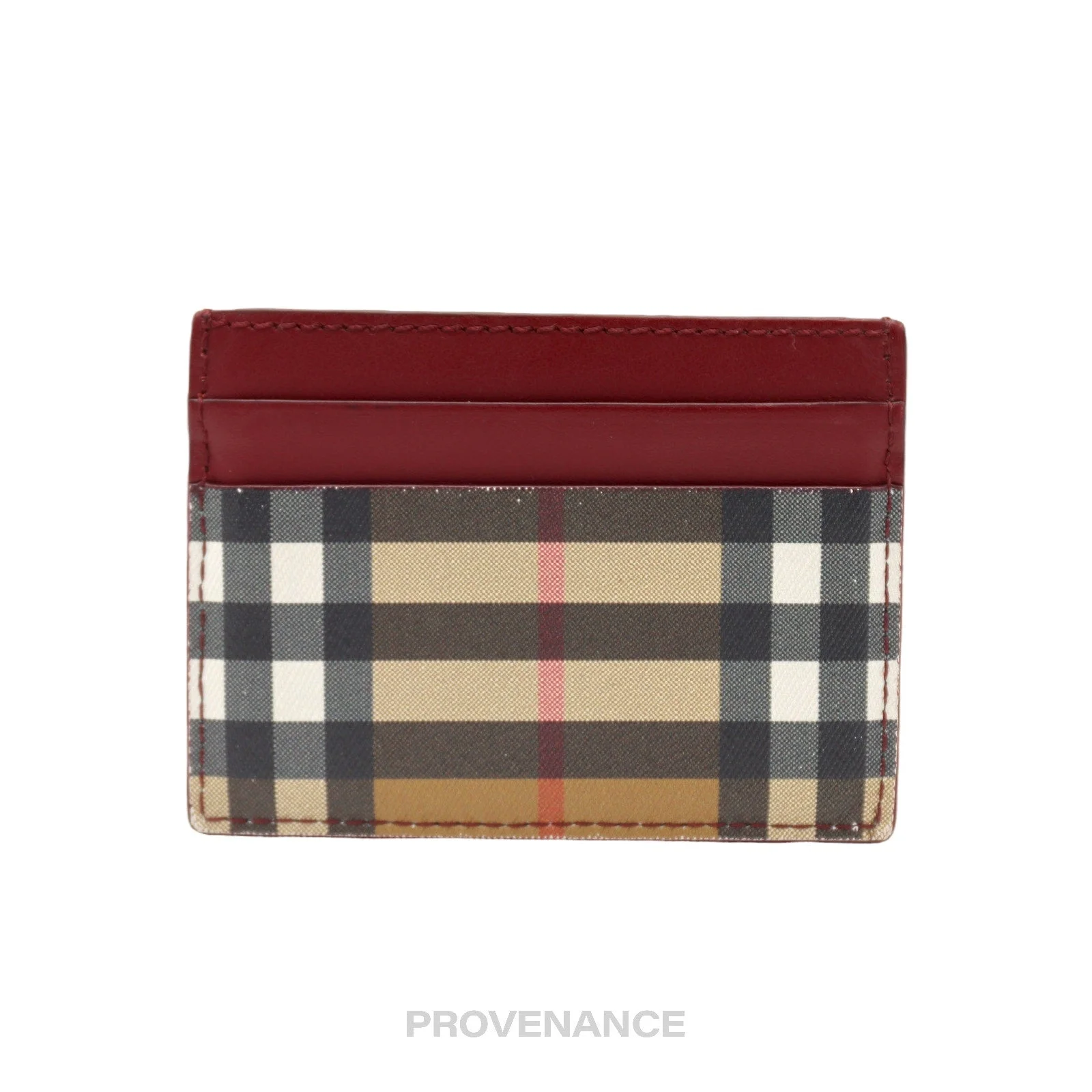Burberry Card Holder Wallet - Vintage Nova Check Red - 1