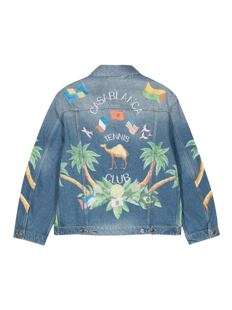 CASABLANCA Tennis Club denim jacket outlook