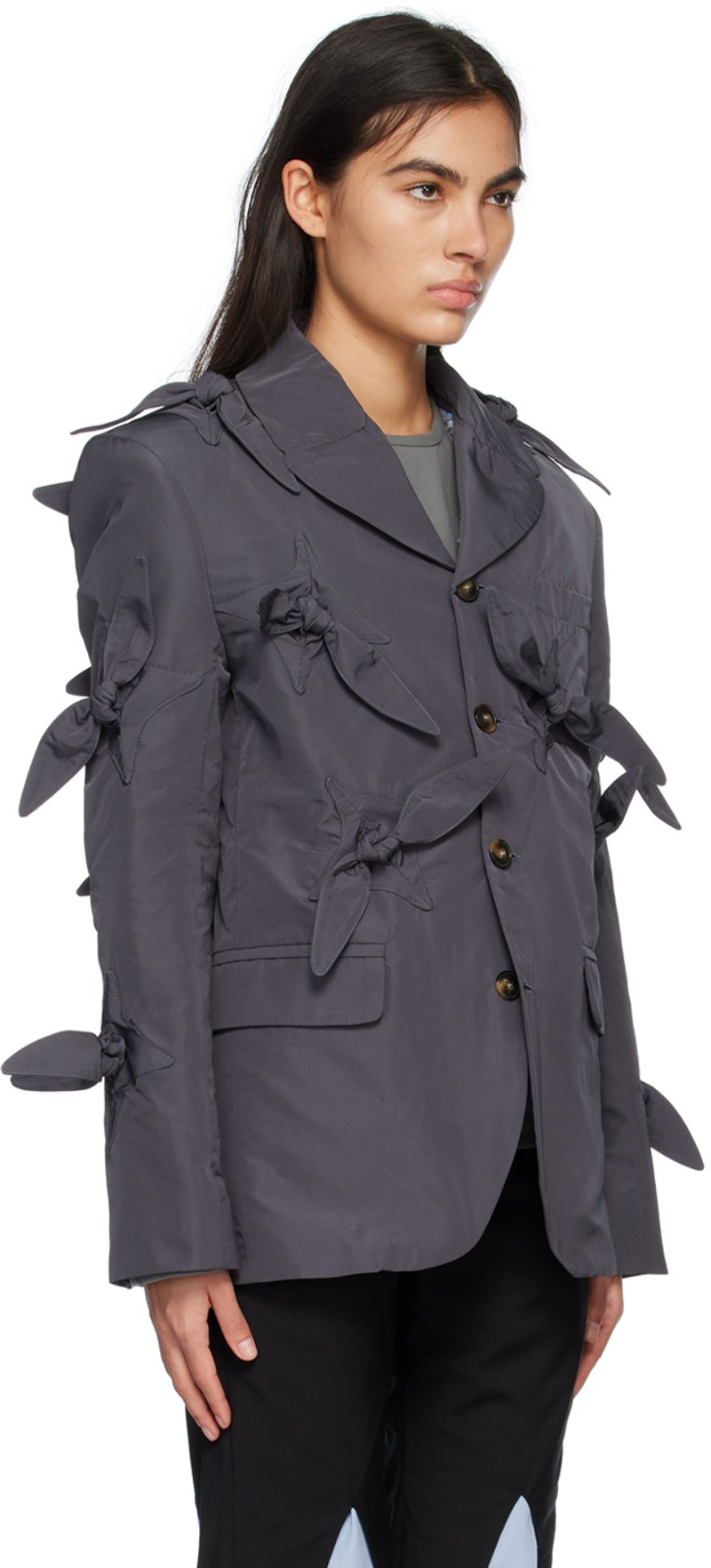 STRONGTHE SSENSE Exclusive Gray Blazer outlook