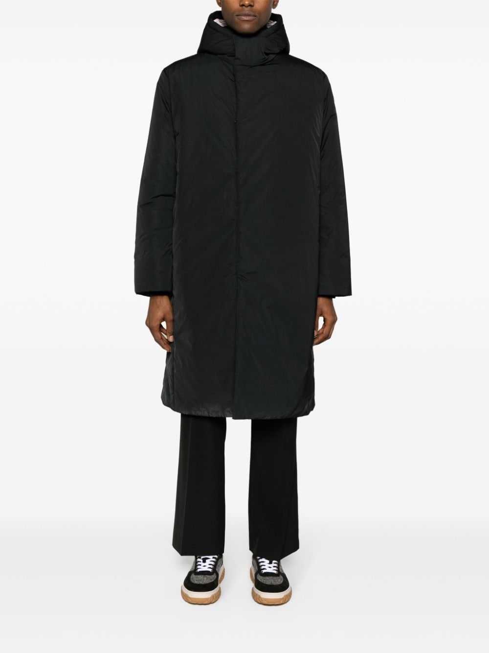 hodded padded maxi coat - 2