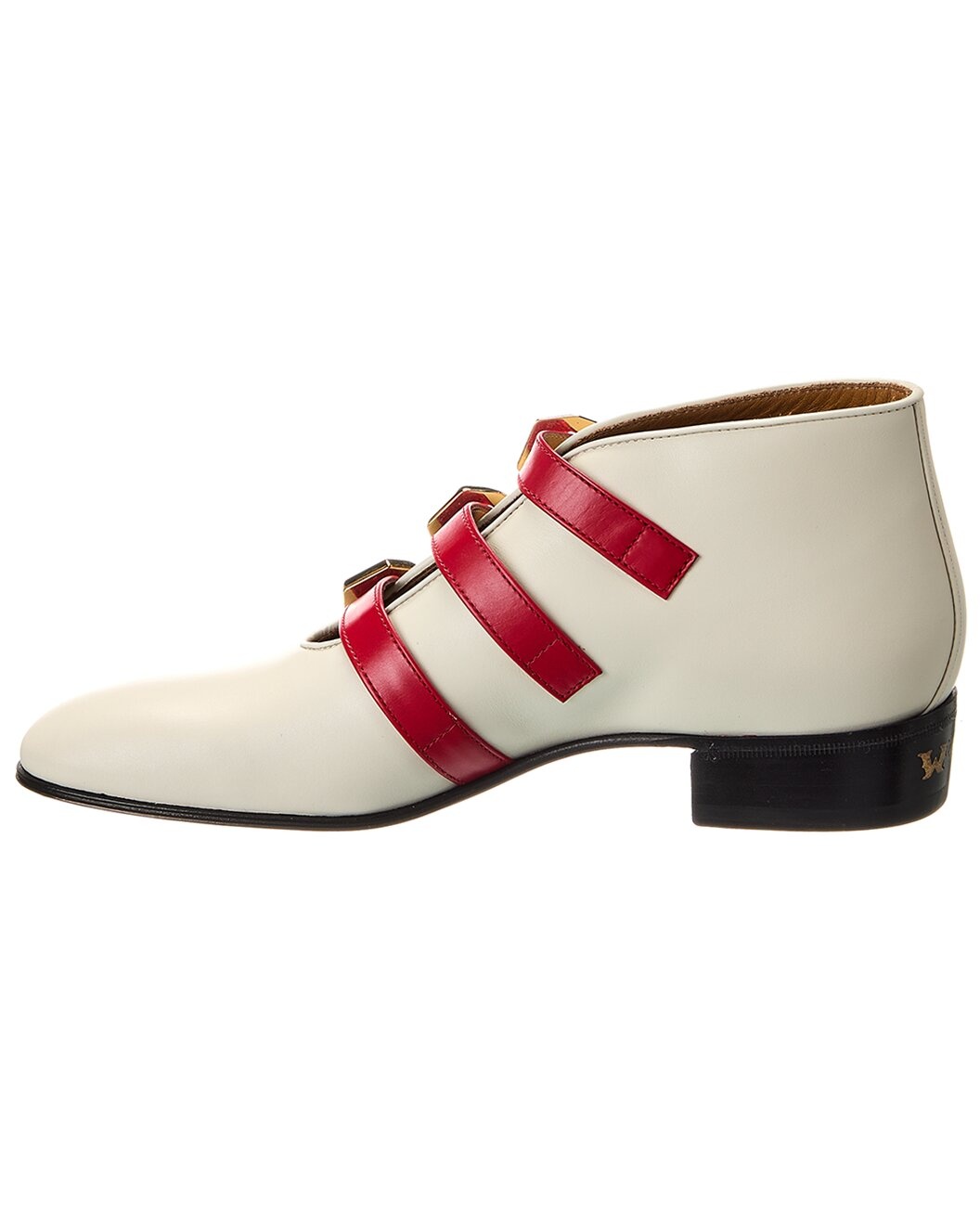 Gucci Triple Buckle Leather Bootie - 2
