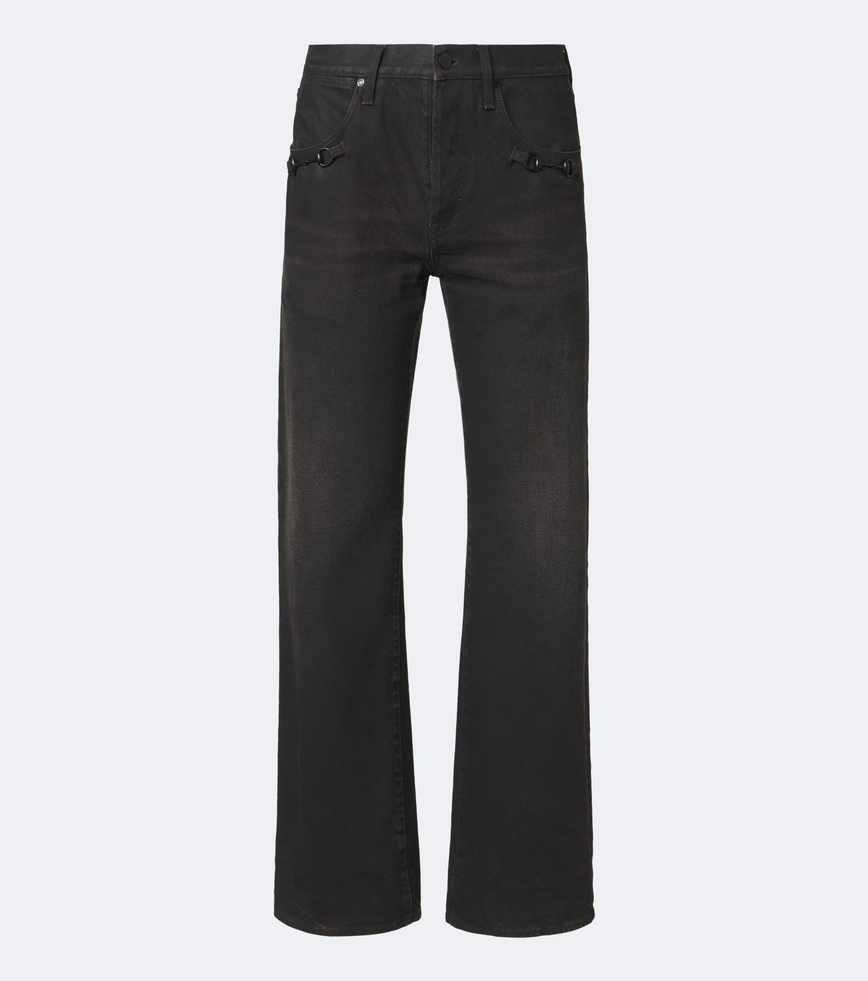 Horsebit wide-leg jeans - 1