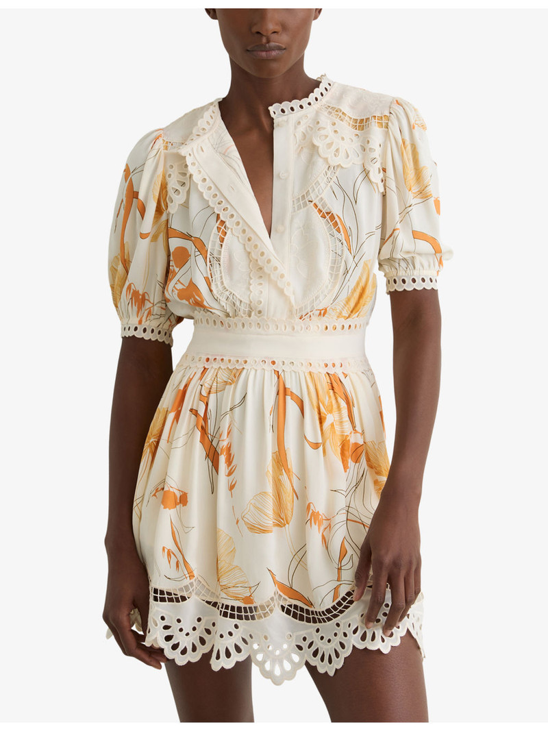 Lacey Floral-Print Woven Mini Dress 3