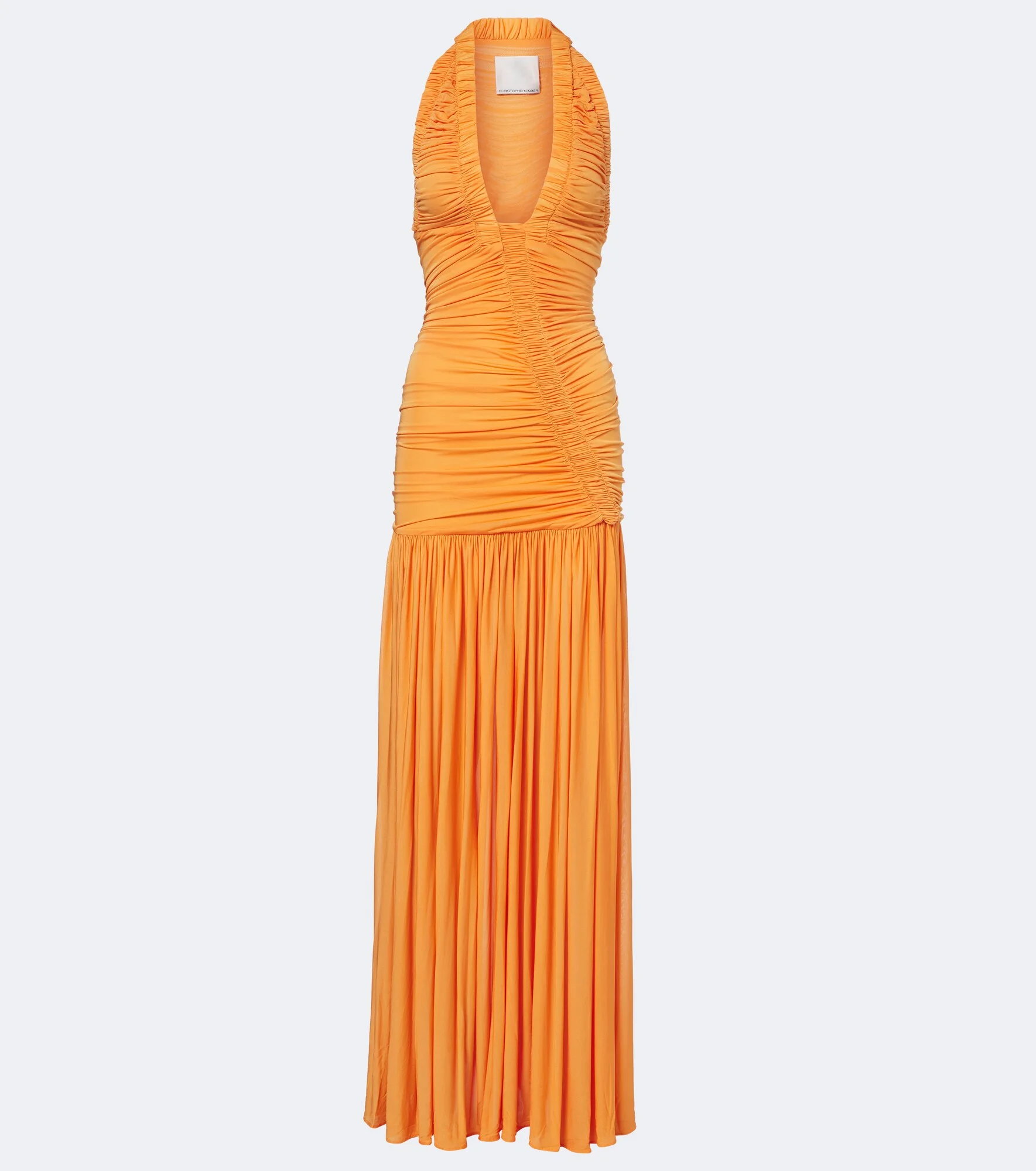 Orion ruched halterneck gown - 1