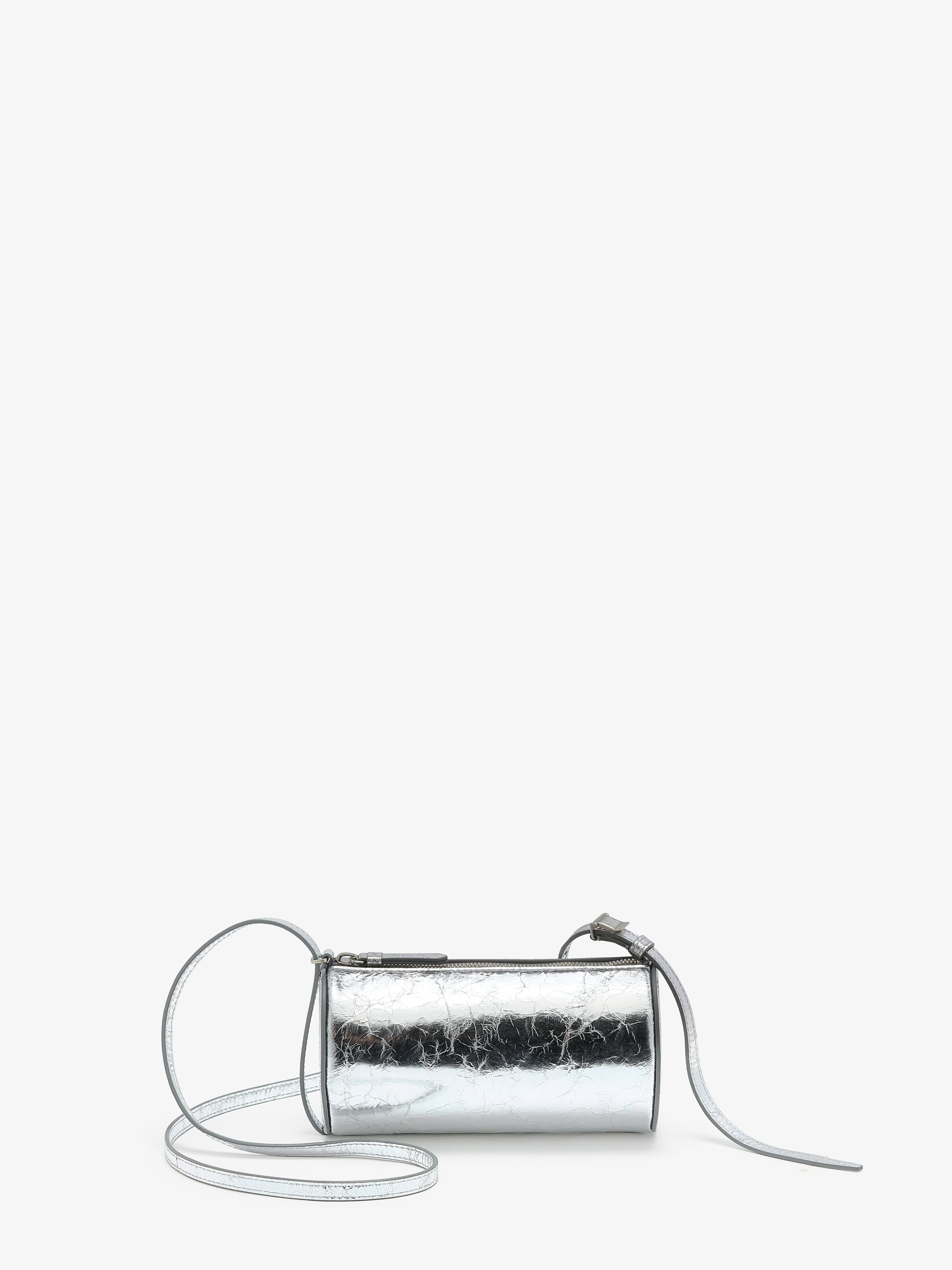 Crossbody Silo Bag in Crinkle Metallic - 7