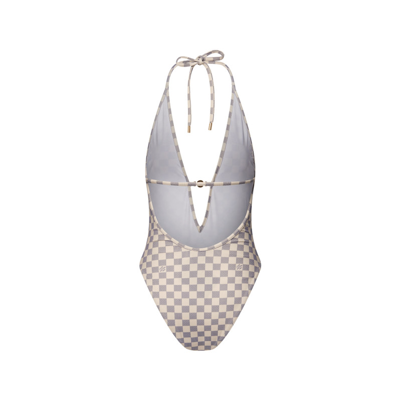 Damier V-Neck Swimsuit 3