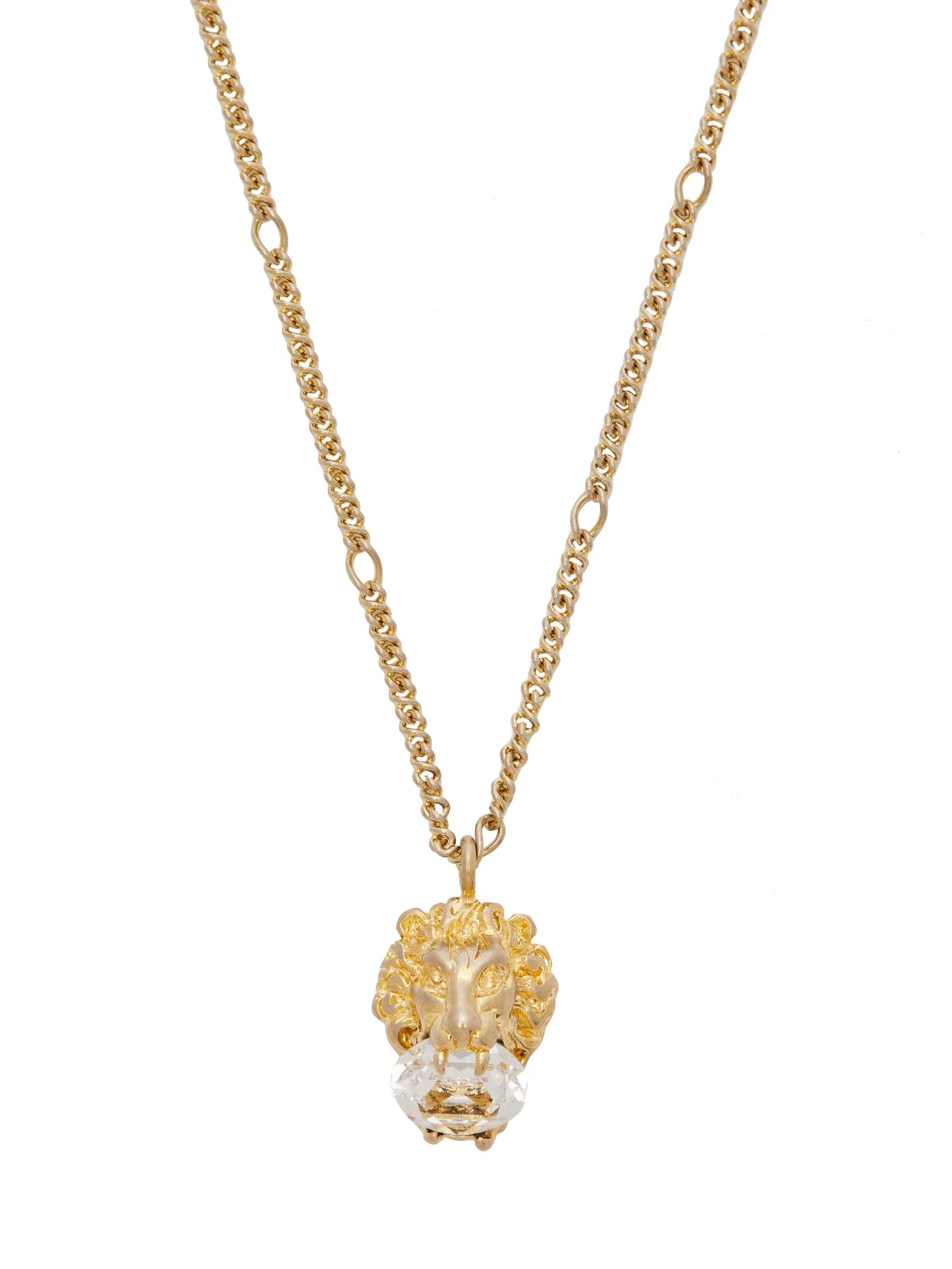 Lion crystal-embellished necklace - 1