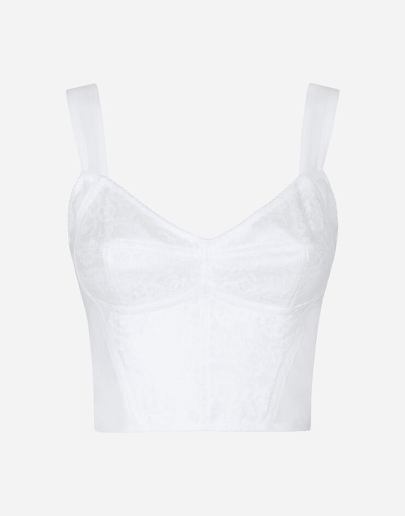 Shaper corset bustier in lace and jacquard 2