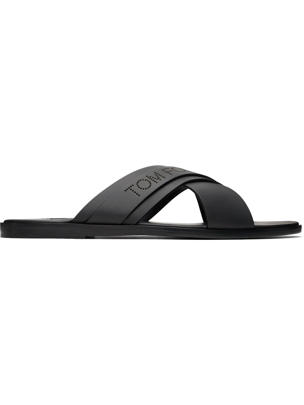 Black Smooth Leather Preston Sandals - 1