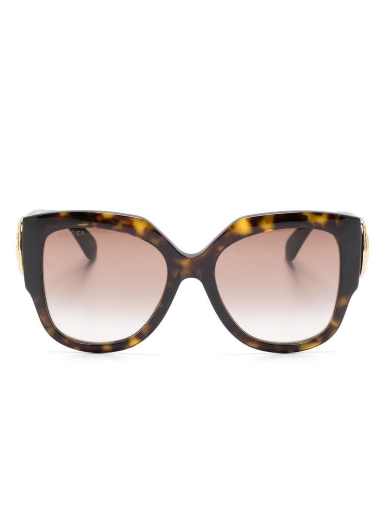 logo-plaque round-frame sunglasses 1