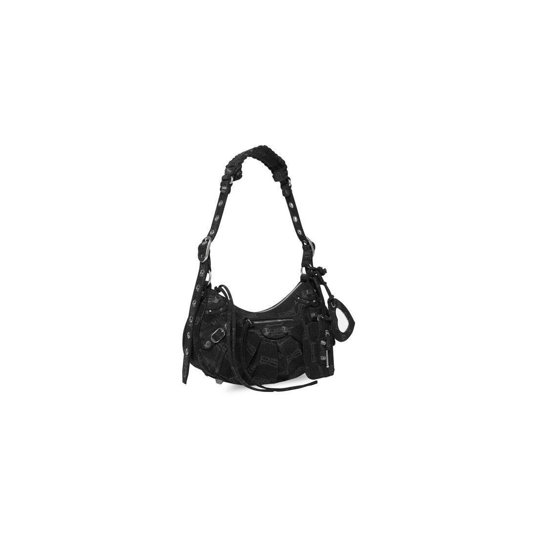 le cagole small shoulder bag bb monogram denim - 2