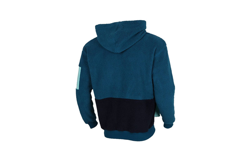 PUMA PUMA Retro Block Sherpa Cardigan hooded Colorblock lamb's wool Jacket Blue 530711-36 outlook