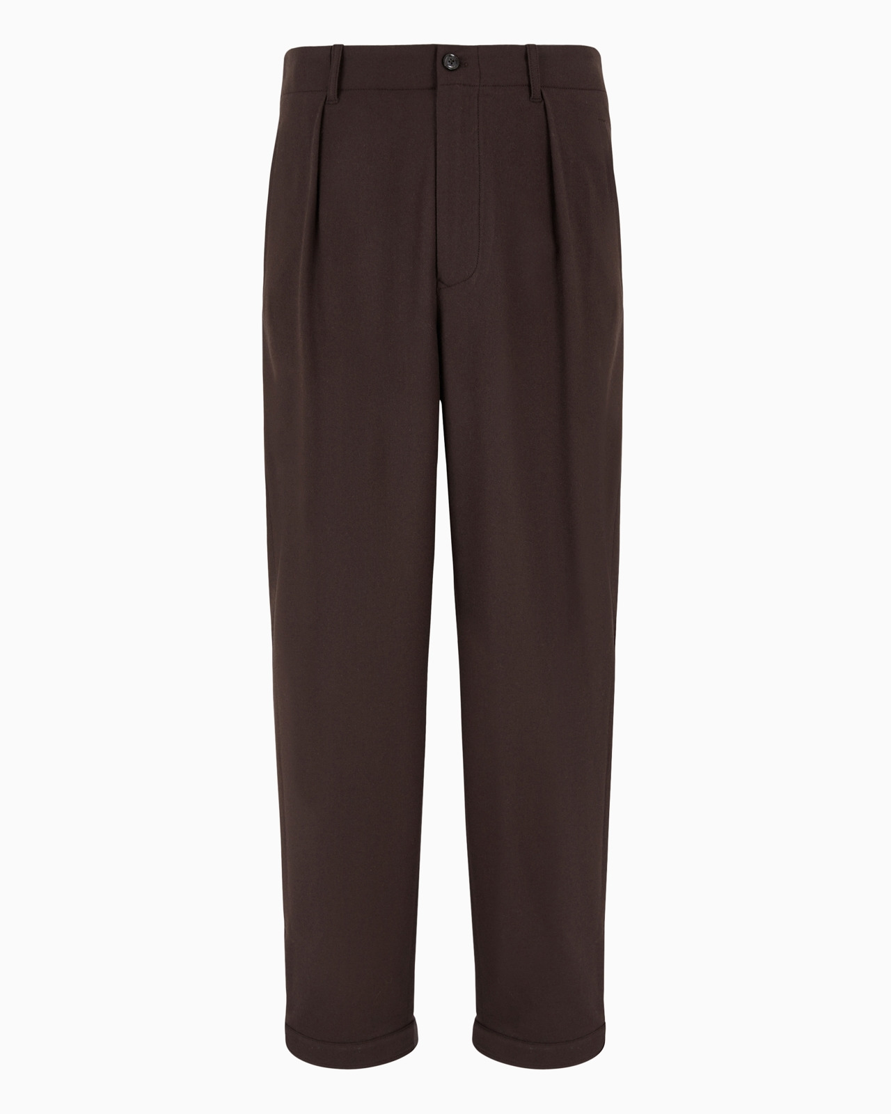 Single-pleat lightweight wool cloth trousers - 1