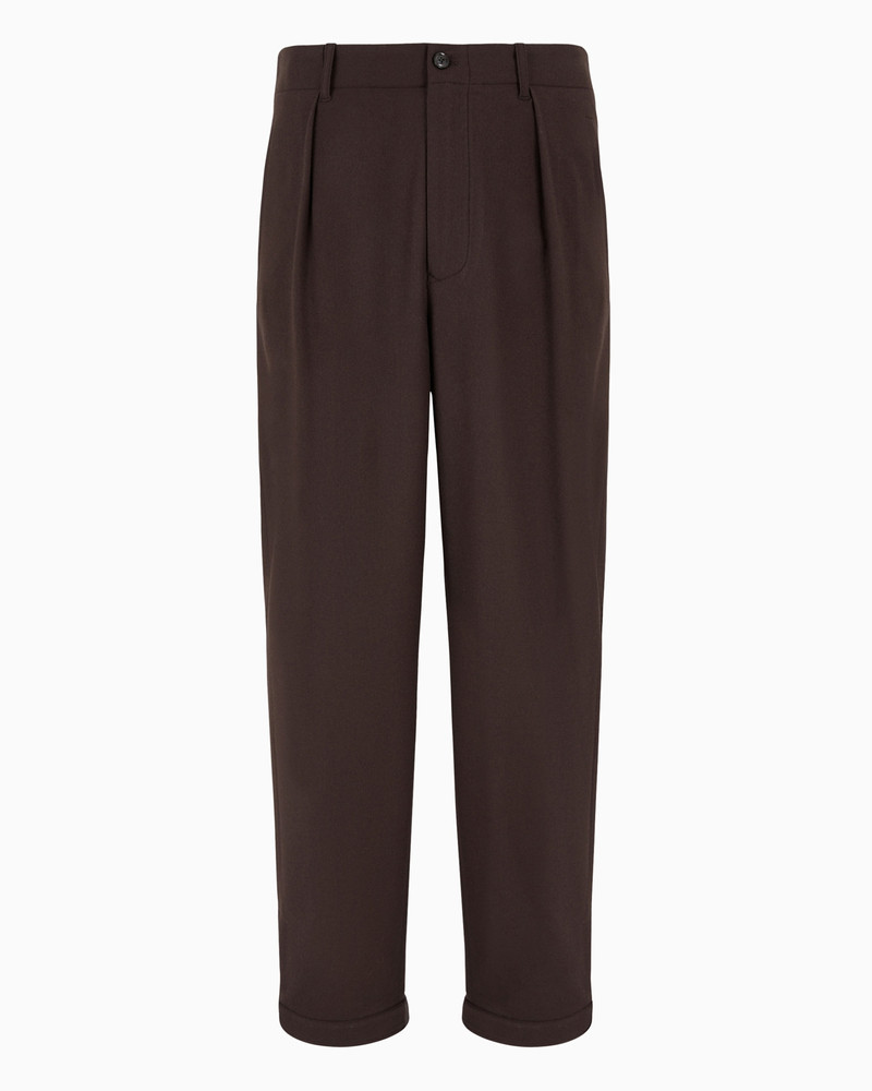 Single-pleat lightweight wool cloth trousers 1