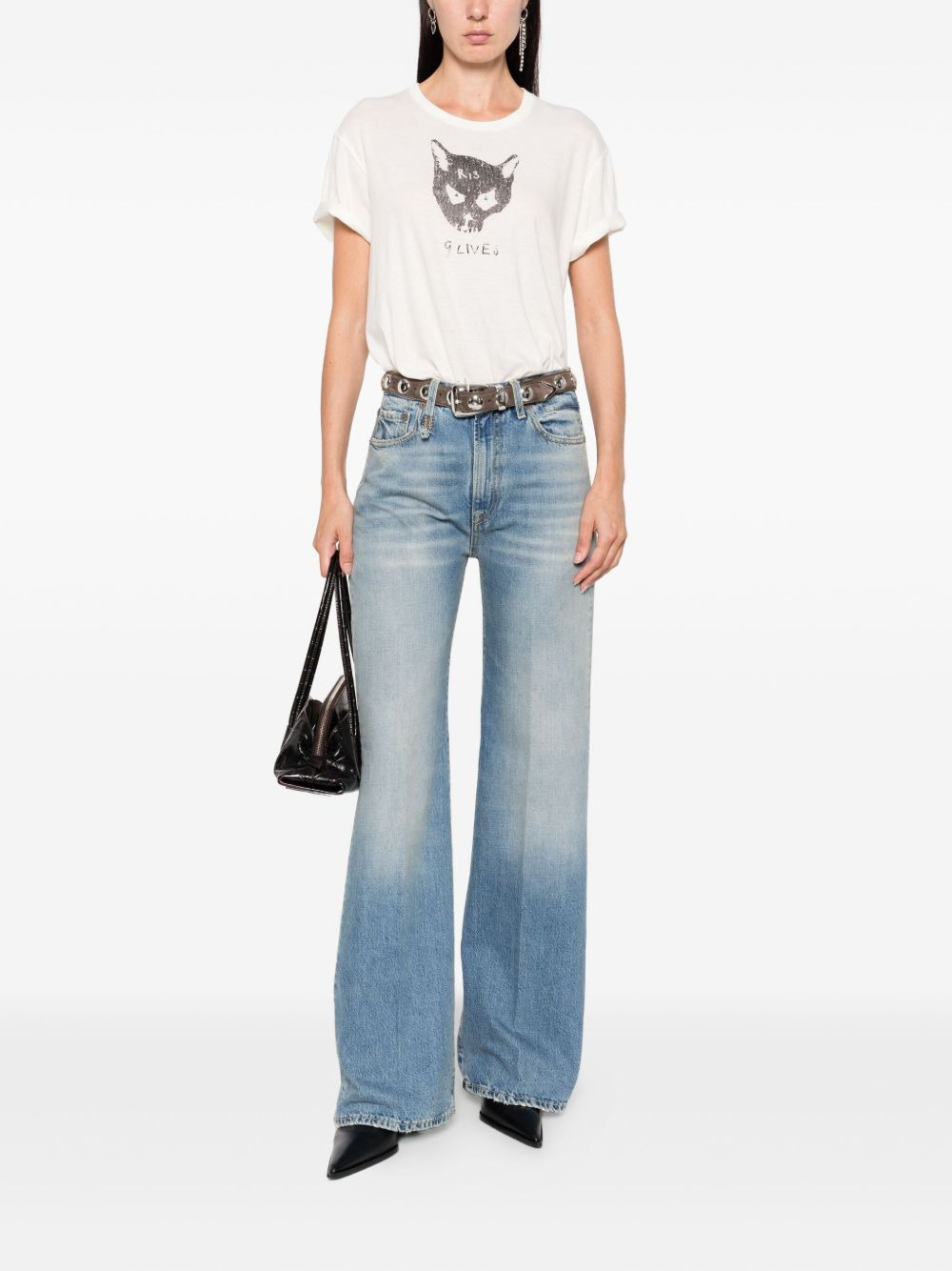 embroidered-pocket jeans - 2