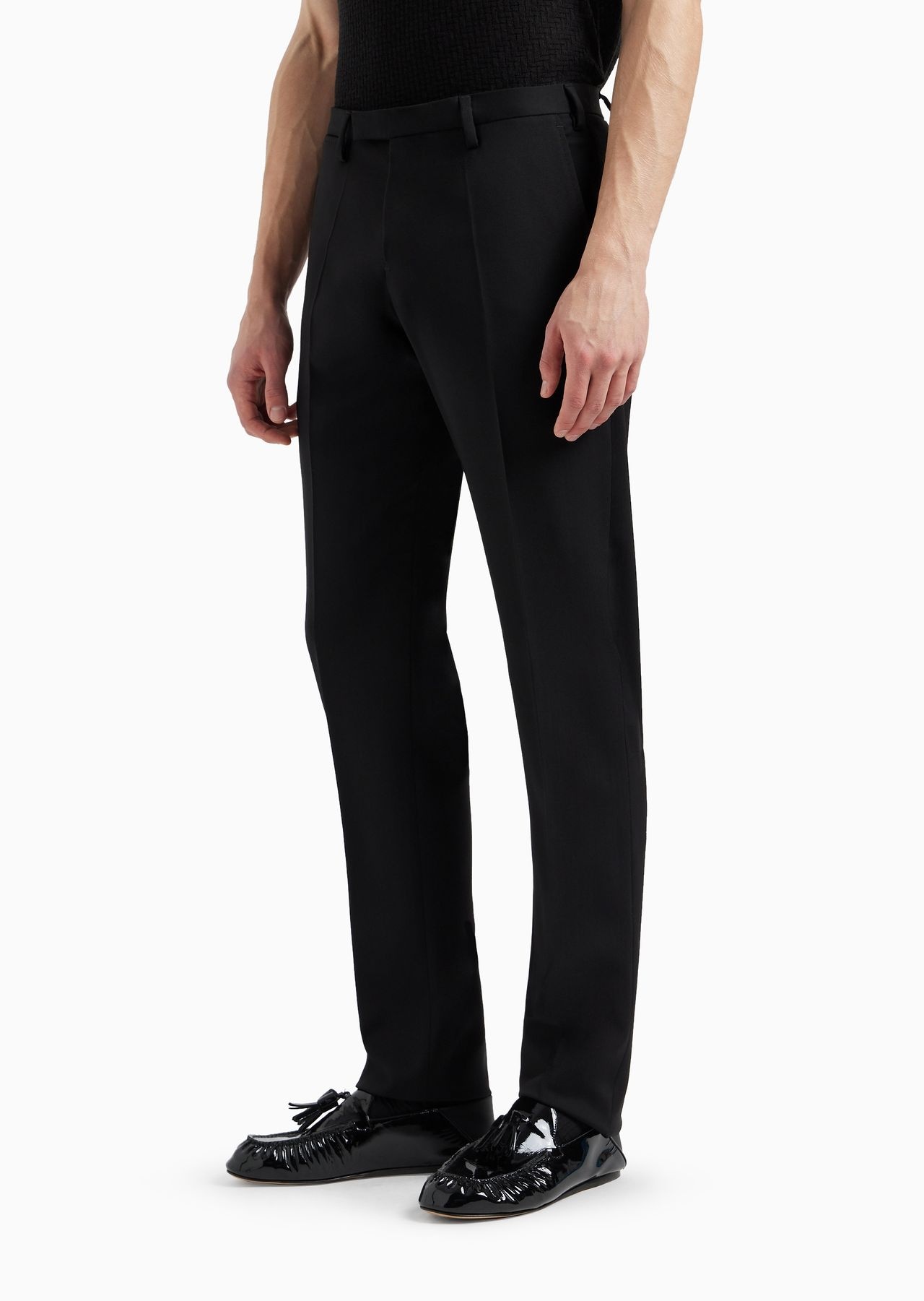 Trousers in natural stretch tropical light wool - 2