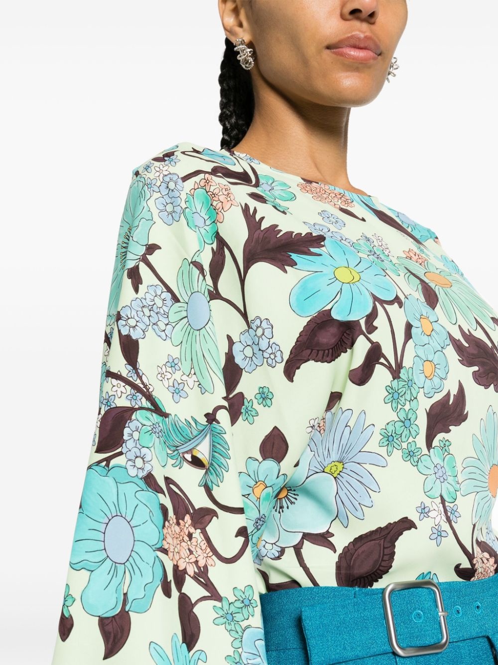 Garden-print blouse - 5