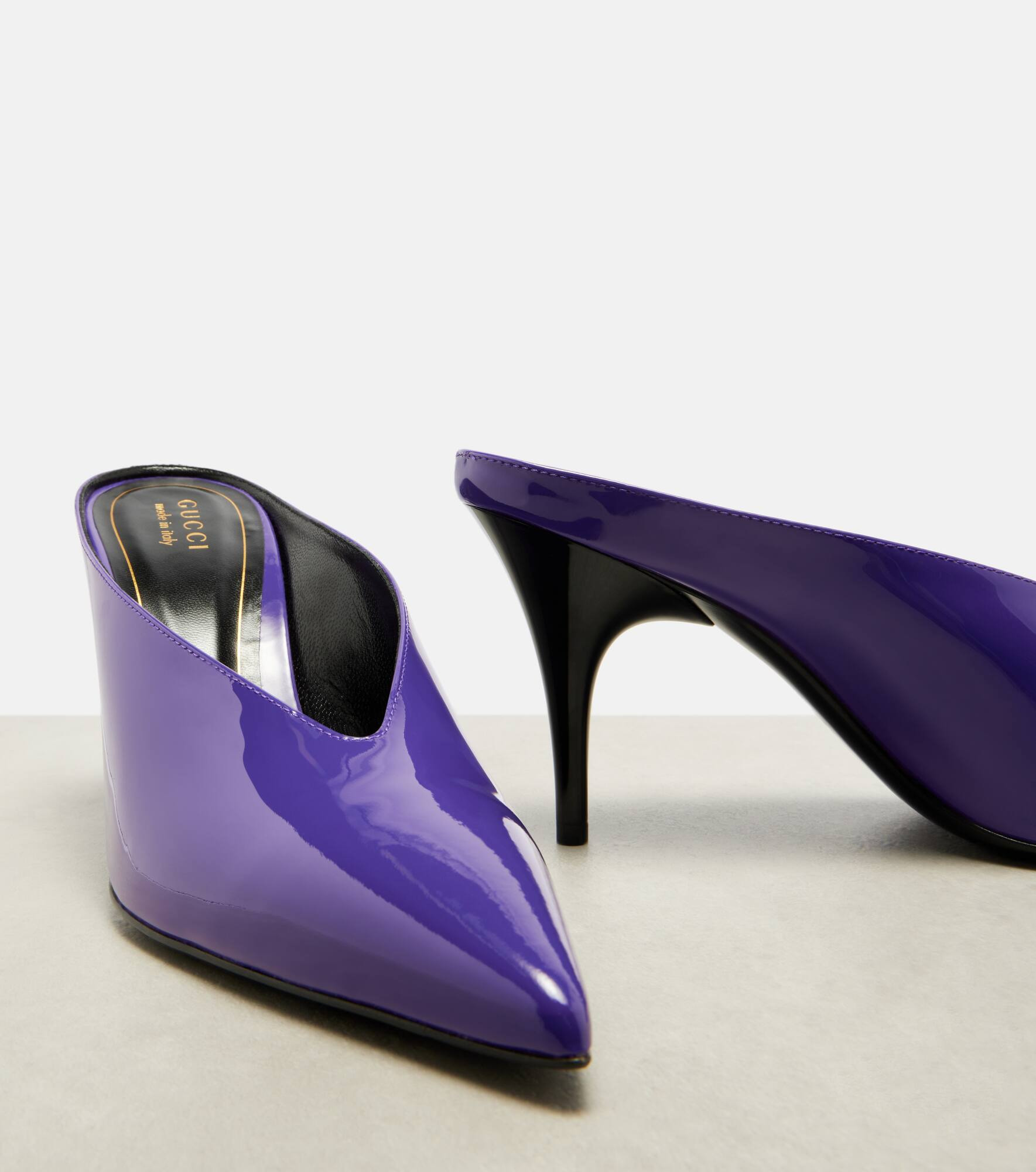 Patent leather mules - 5