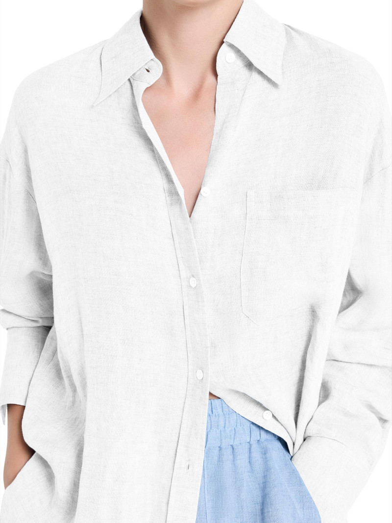 Women's Big Joe​ Poplin Button-Front Shirt - White 6