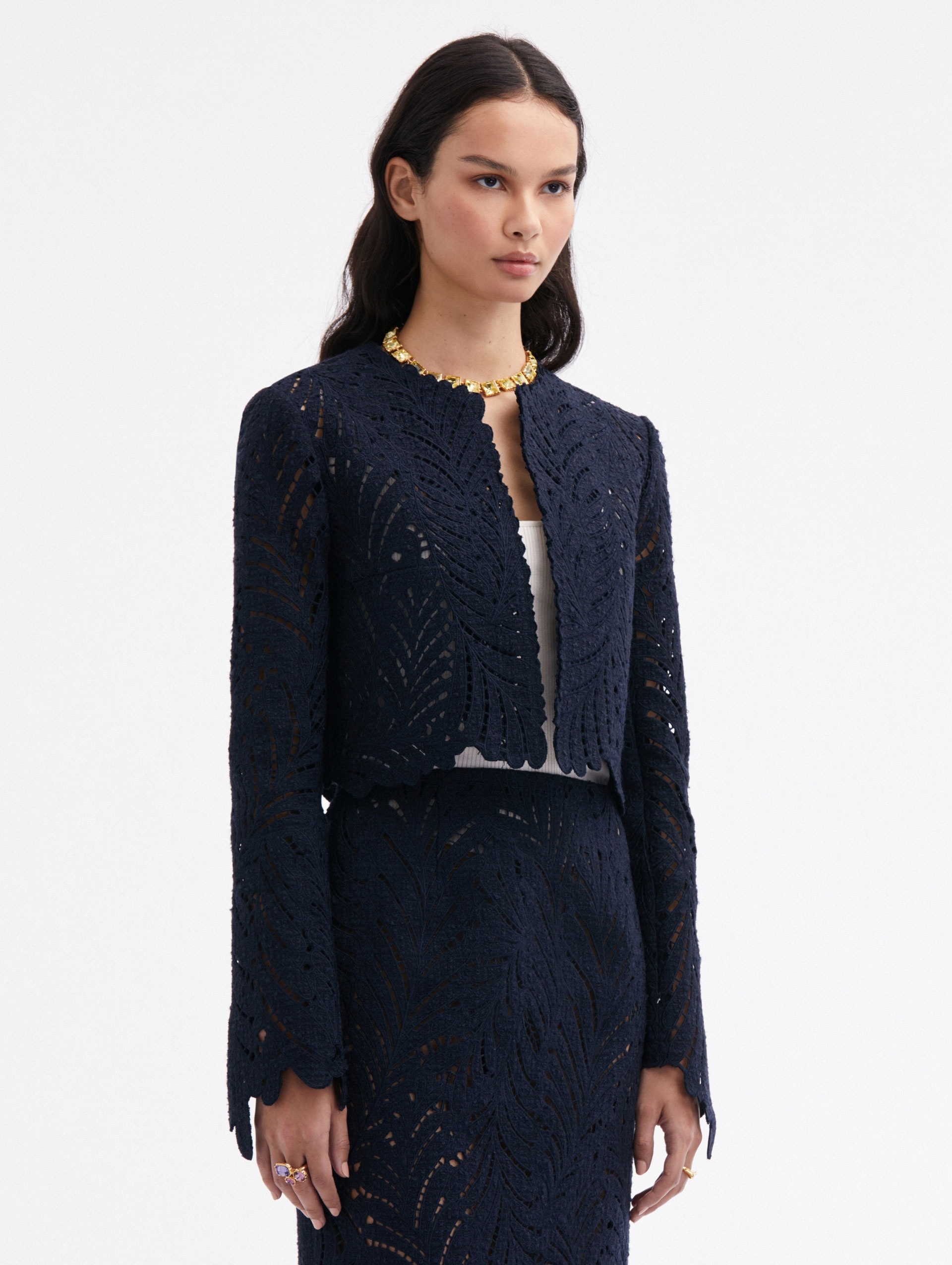FERN CUTOUT TWEED JACKET - 4