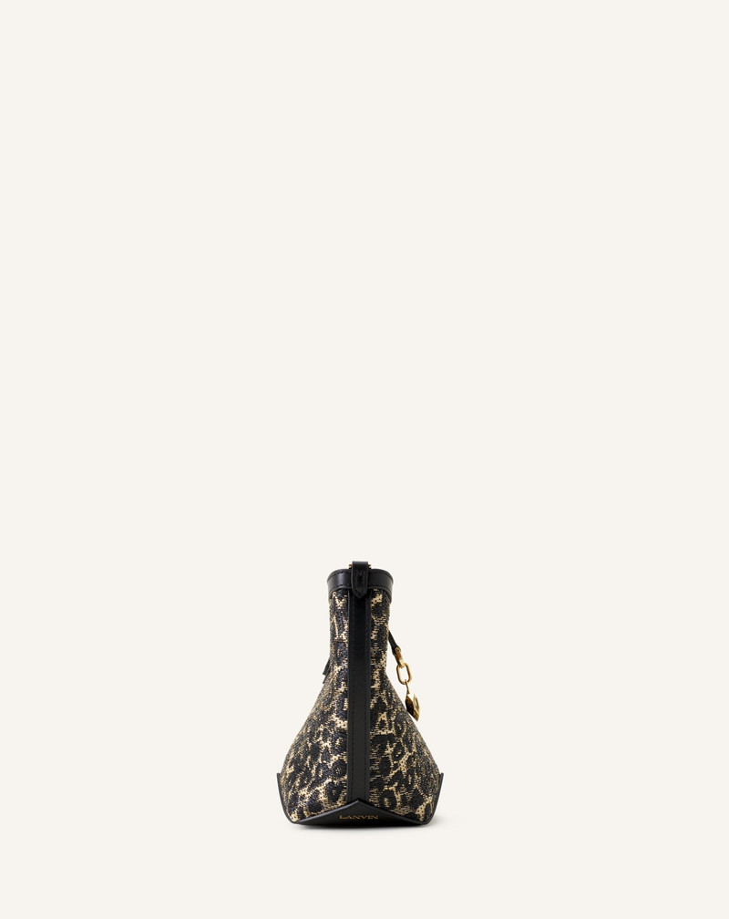 BEIGE CATCH BY LANVIN SMALL RAFFIA BUCKET BAG 5