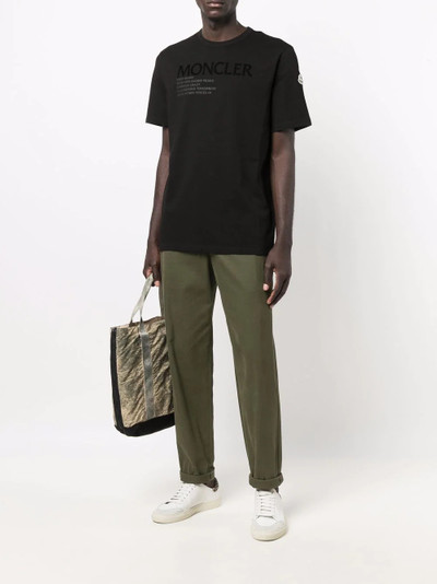 Moncler logo-graphic letter-print short-sleeve T-shirt outlook