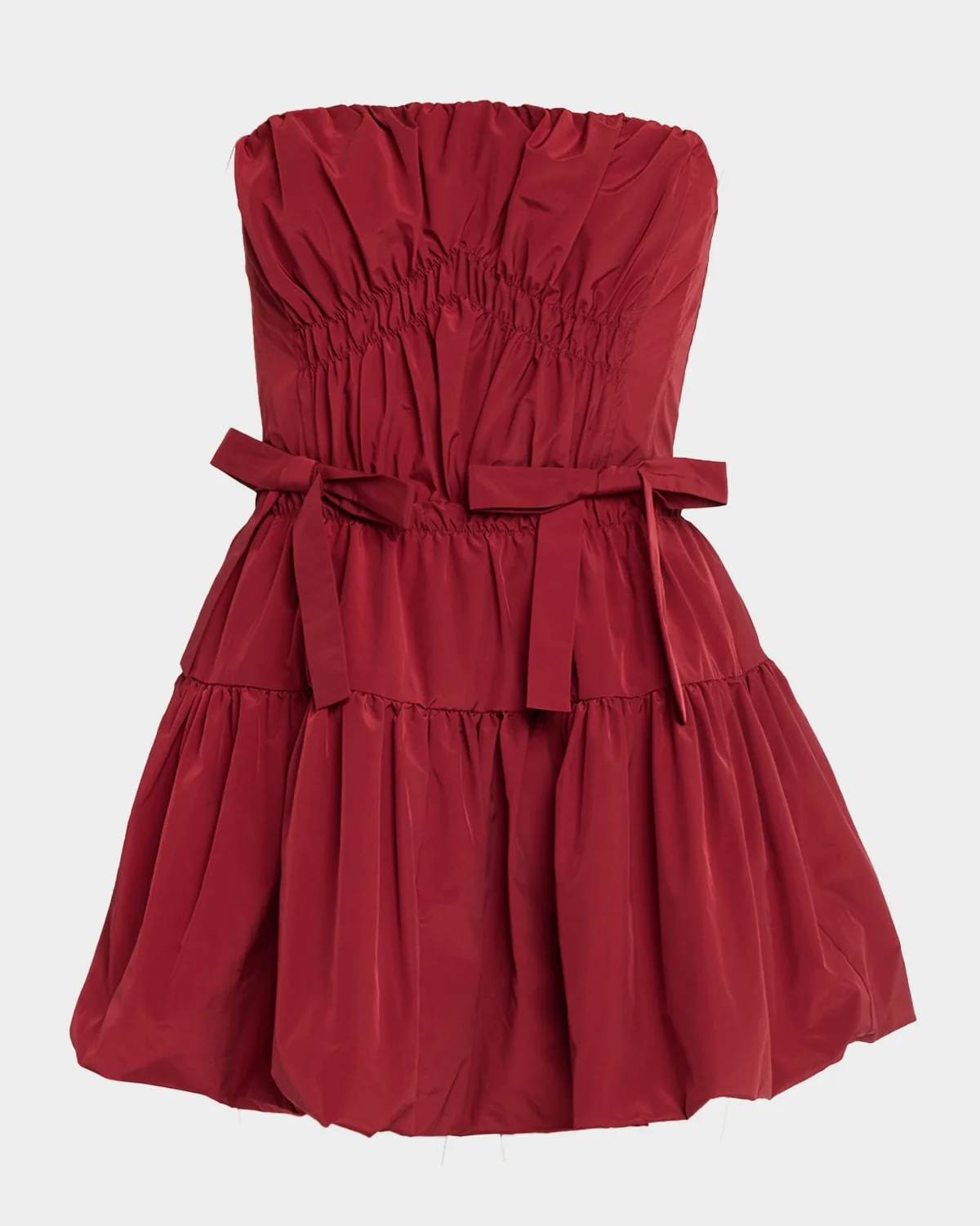 Kamilla Strapless Taffeta Bow Mini Dress - 1