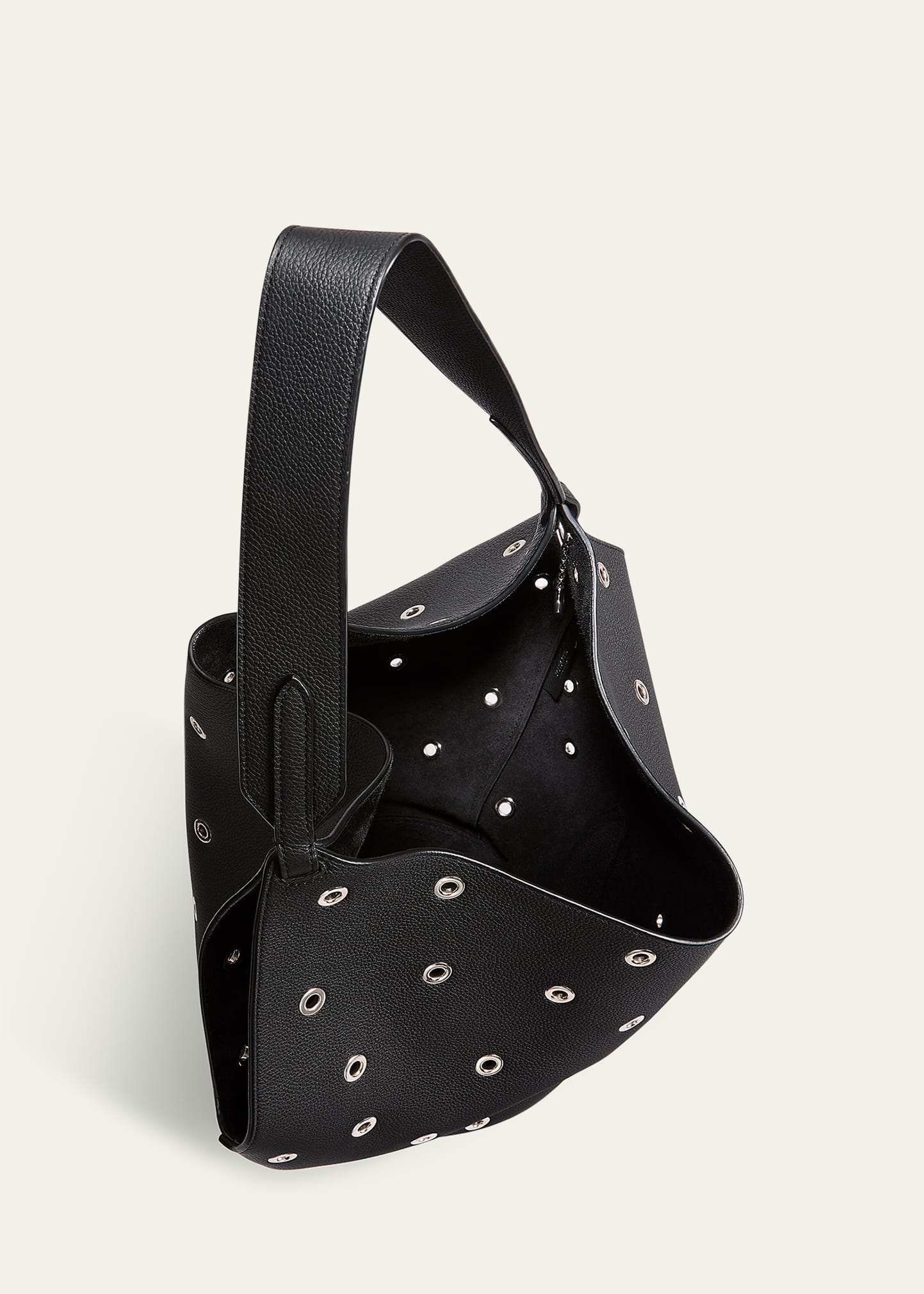 Lotus Small Grommet Calfskin Tote Bag - 4