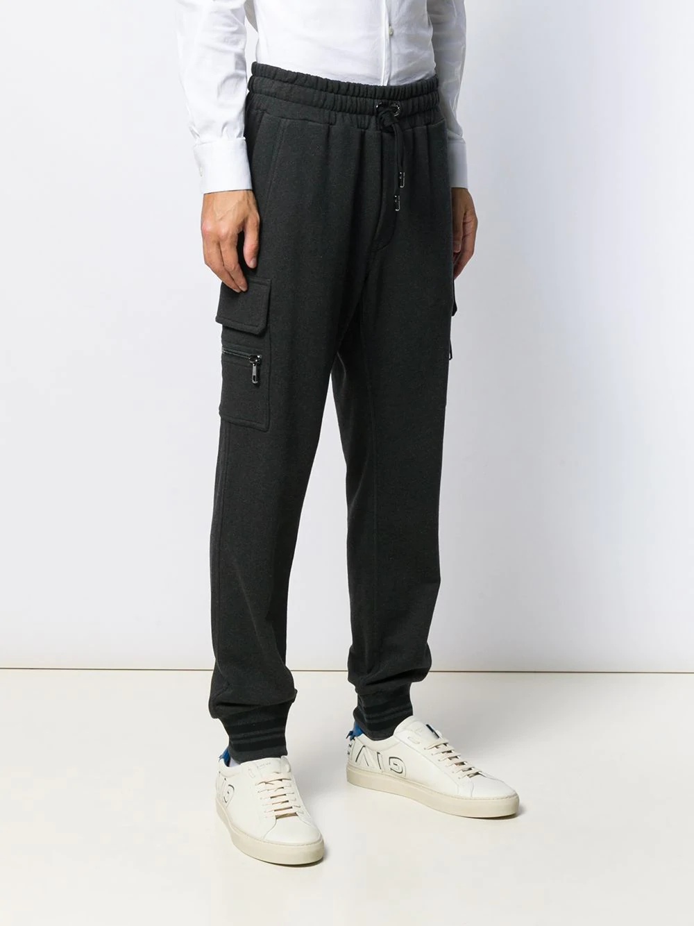 stretch jersey track trousers - 3