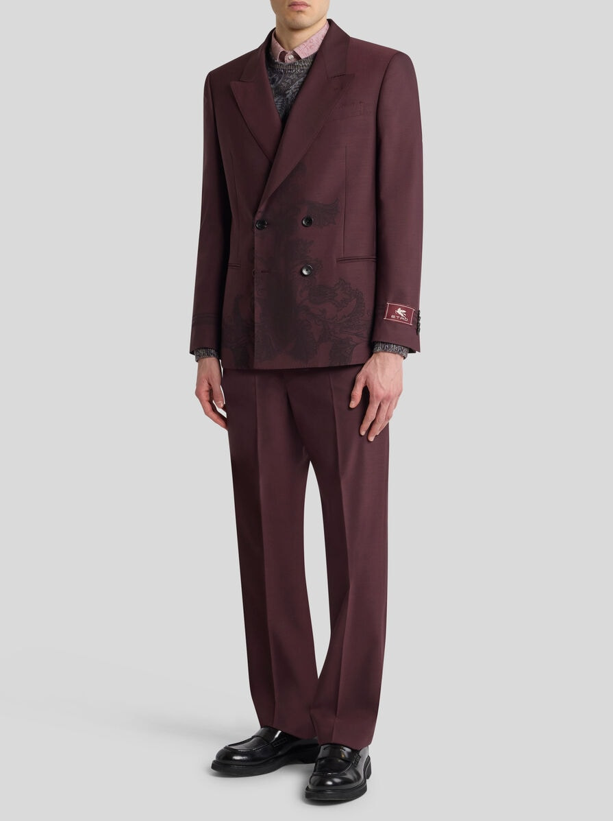 DOUBLE-BREASTED JACKET WITH PLACED MOTIF - 3