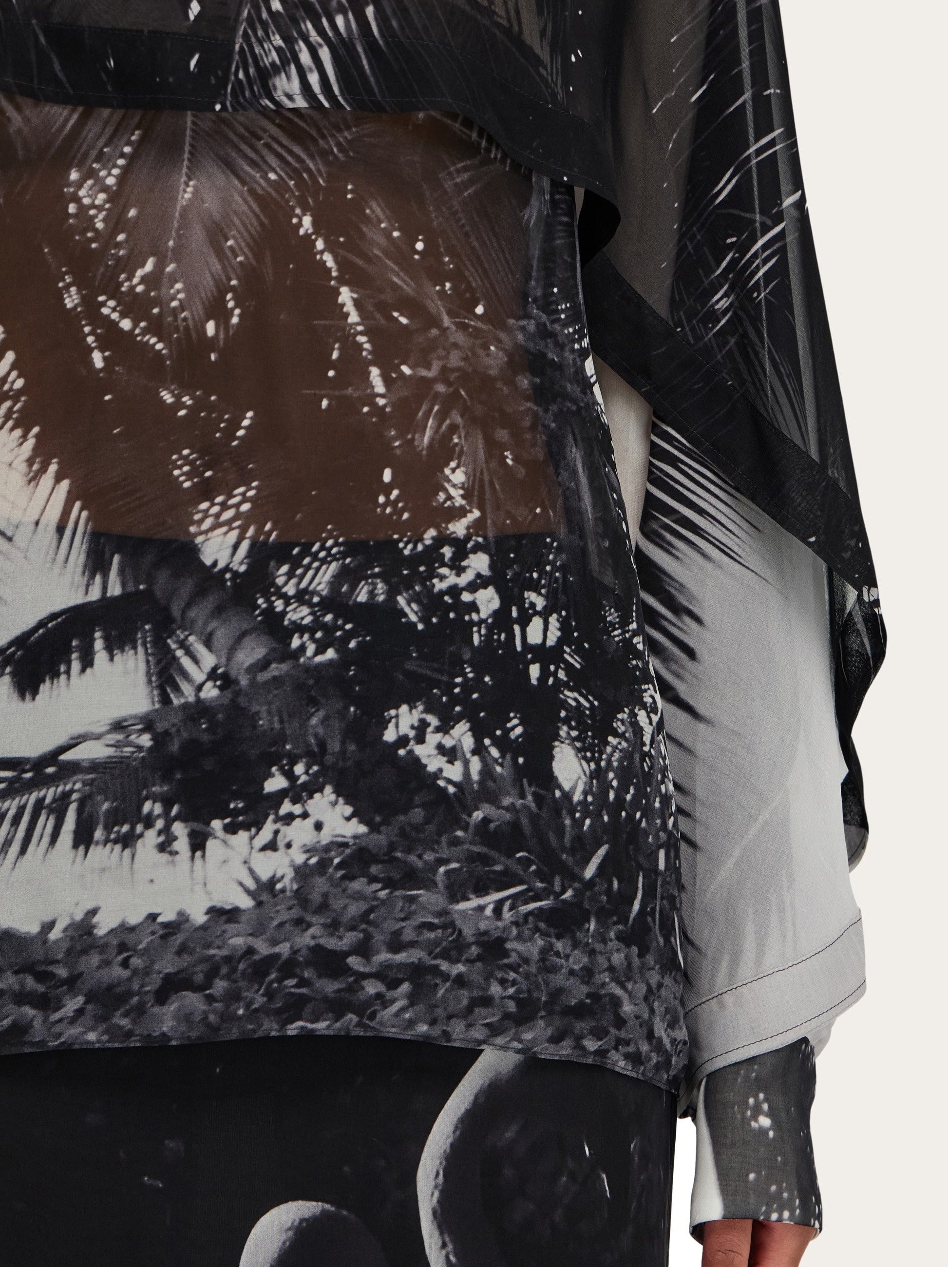 Georgette shirt with Trinidad print - 6