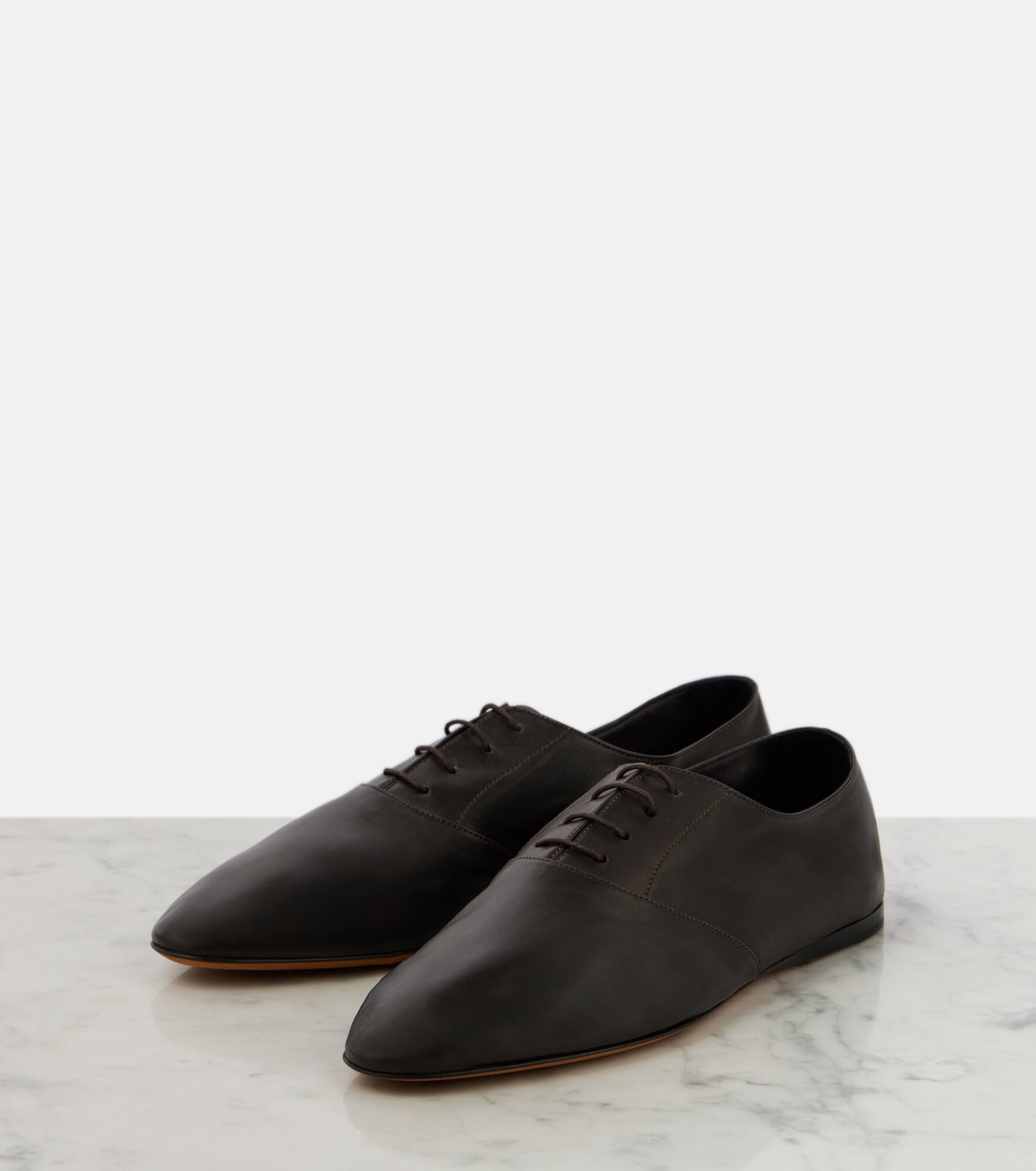The Row Hereditas leather Oxford shoes | mytheresa | REVERSIBLE