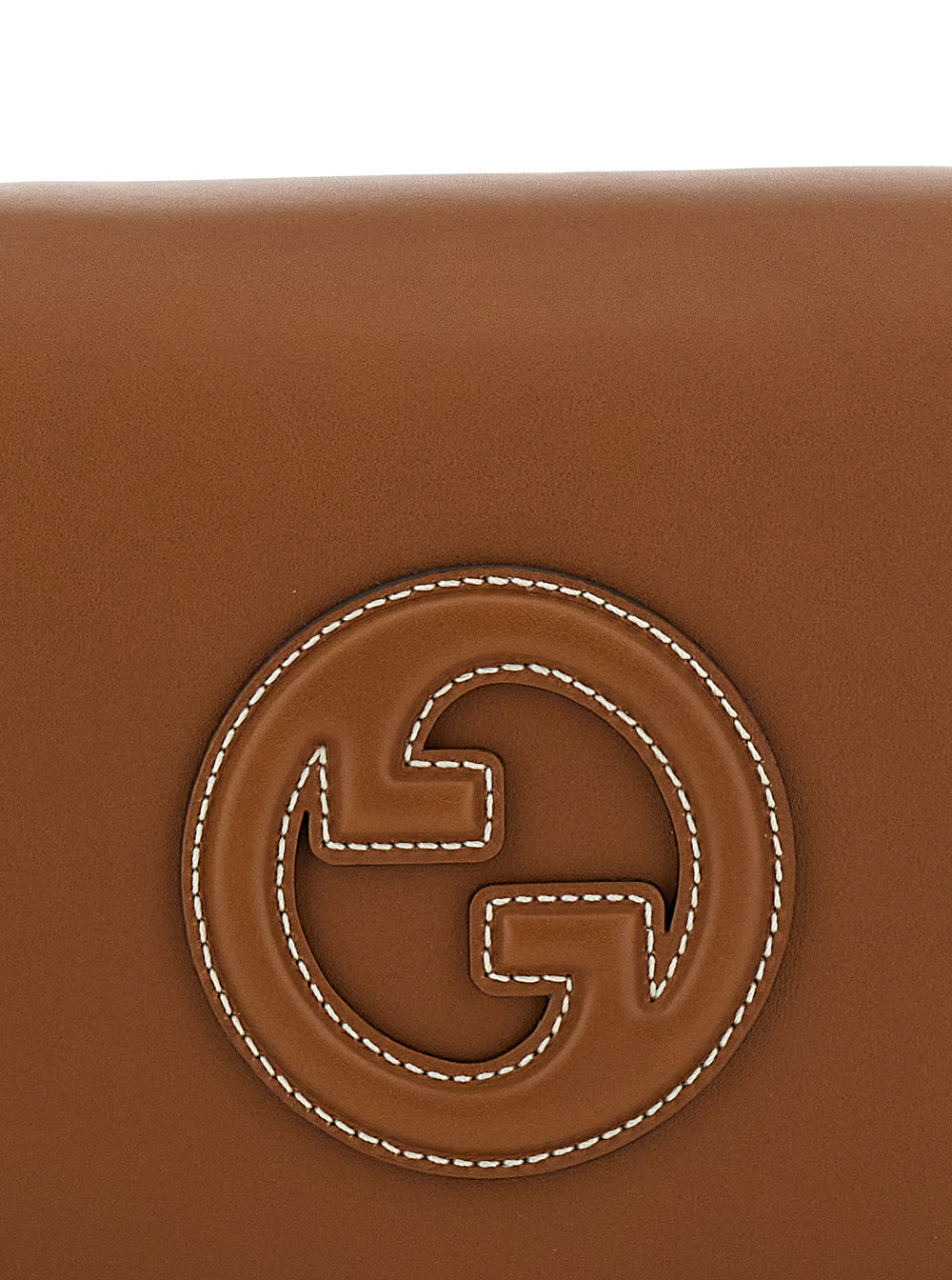 Gucci Women 'Blondie' Brown Handbag With Logo Detail On Front In Leather Woman - 5