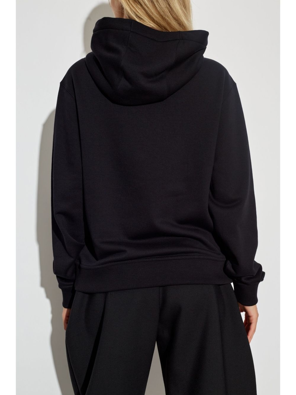 logo cotton hoodie - 4